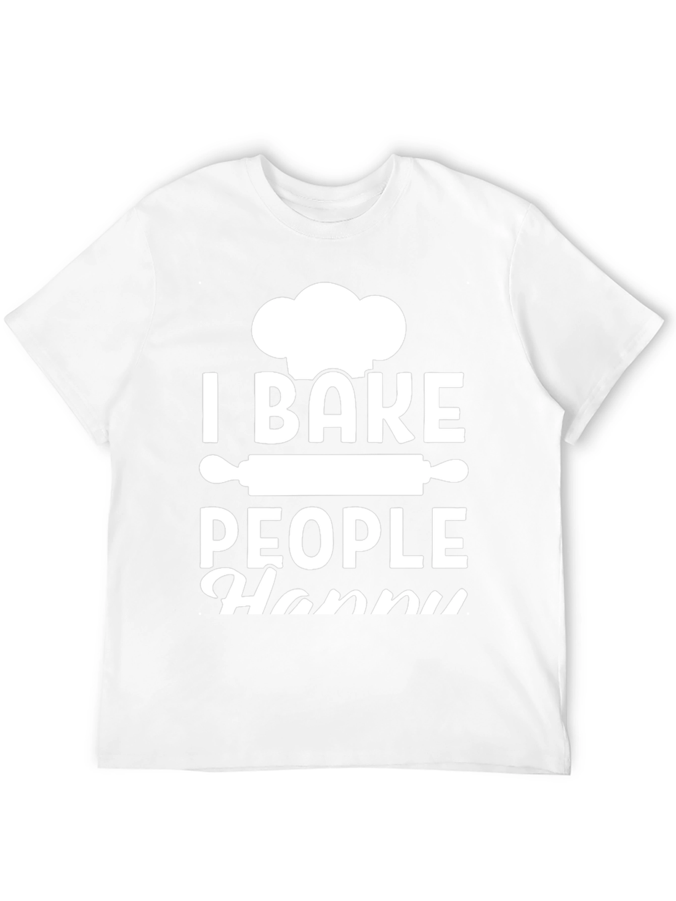 Black I Bake People Happy T-Shirt view 12