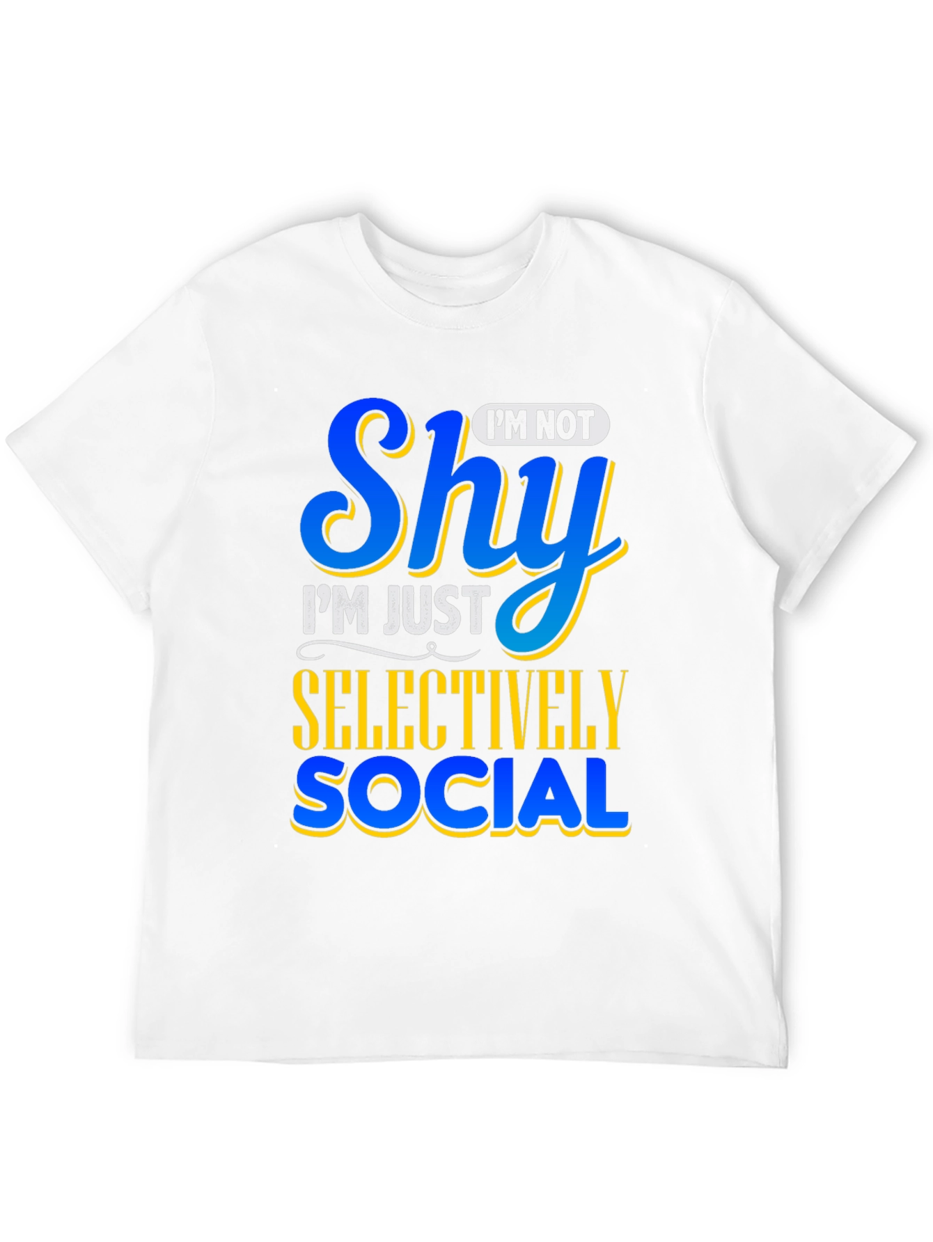 Black I'm Not Shy T-Shirt - Selectively Social Tee view 12