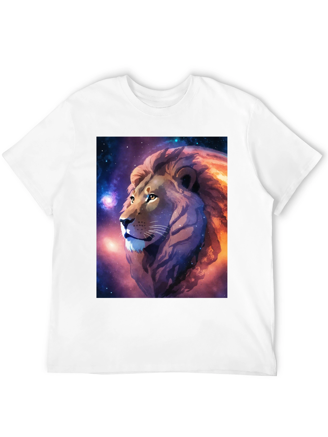 Black Cosmic Lion Graphic Black T-Shirt view 12