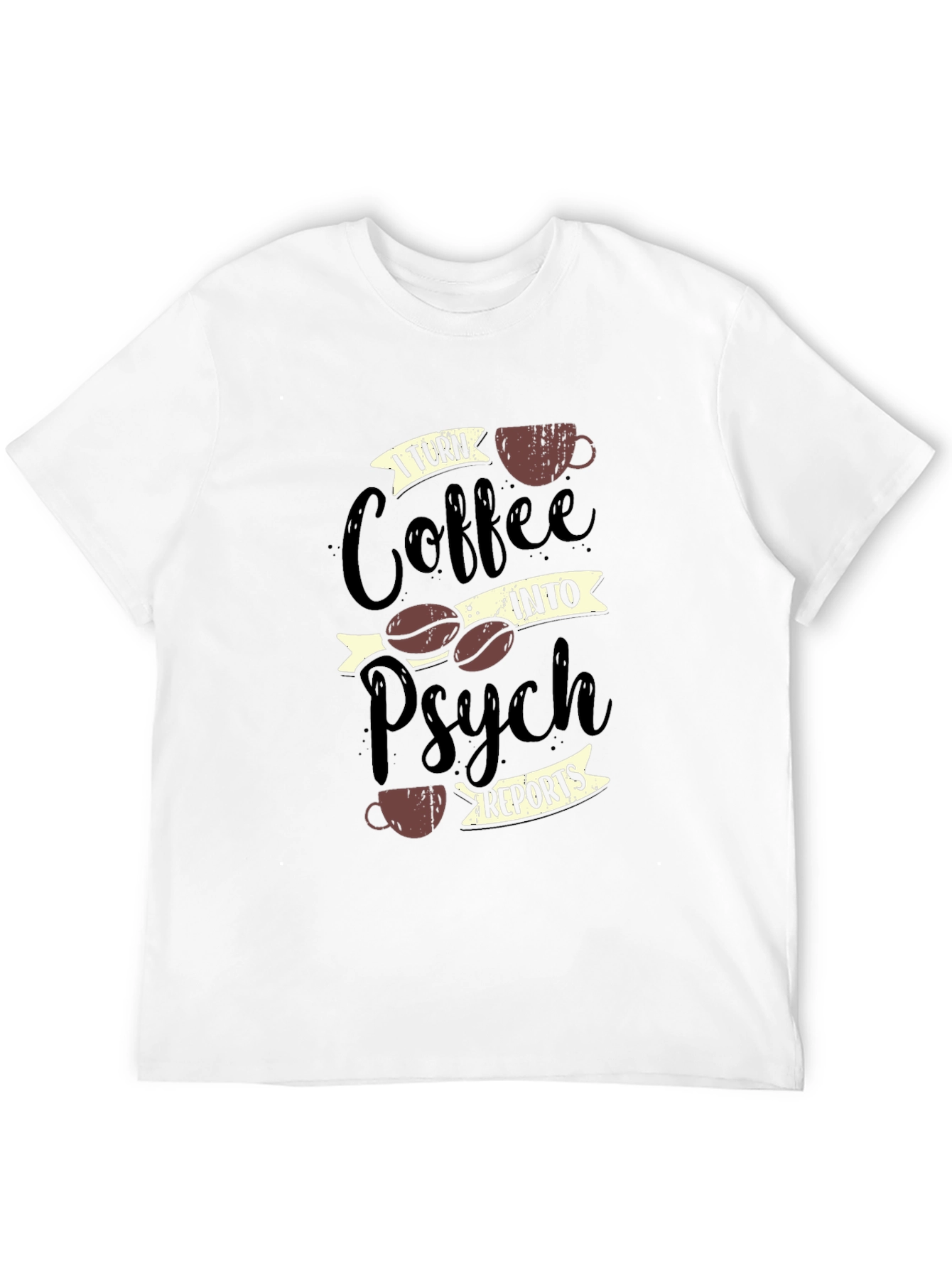 Black Coffee to Psych Reports Graphic T-Shirt view 12
