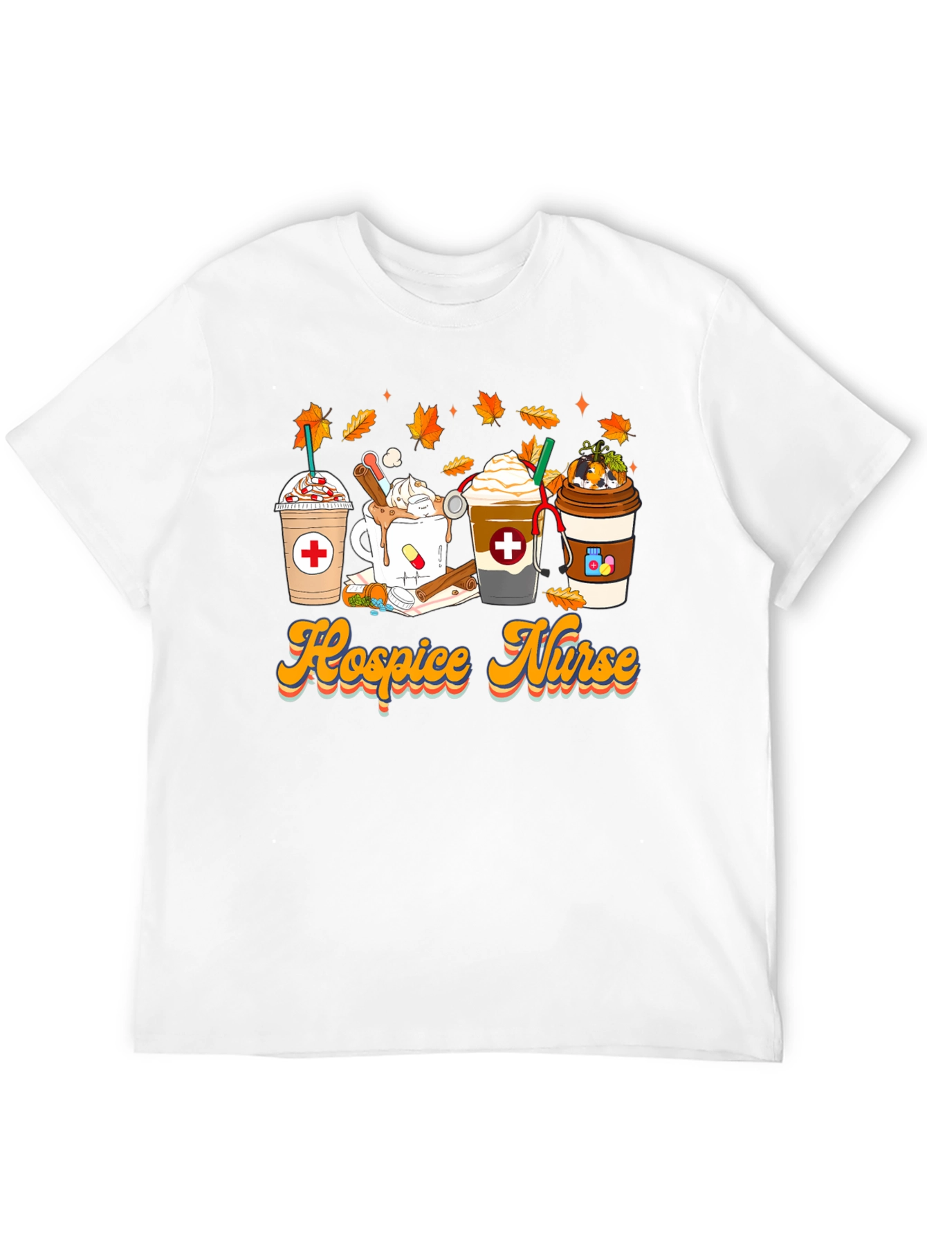 Black Hospice Nurse Fall Coffee T-Shirt view 12