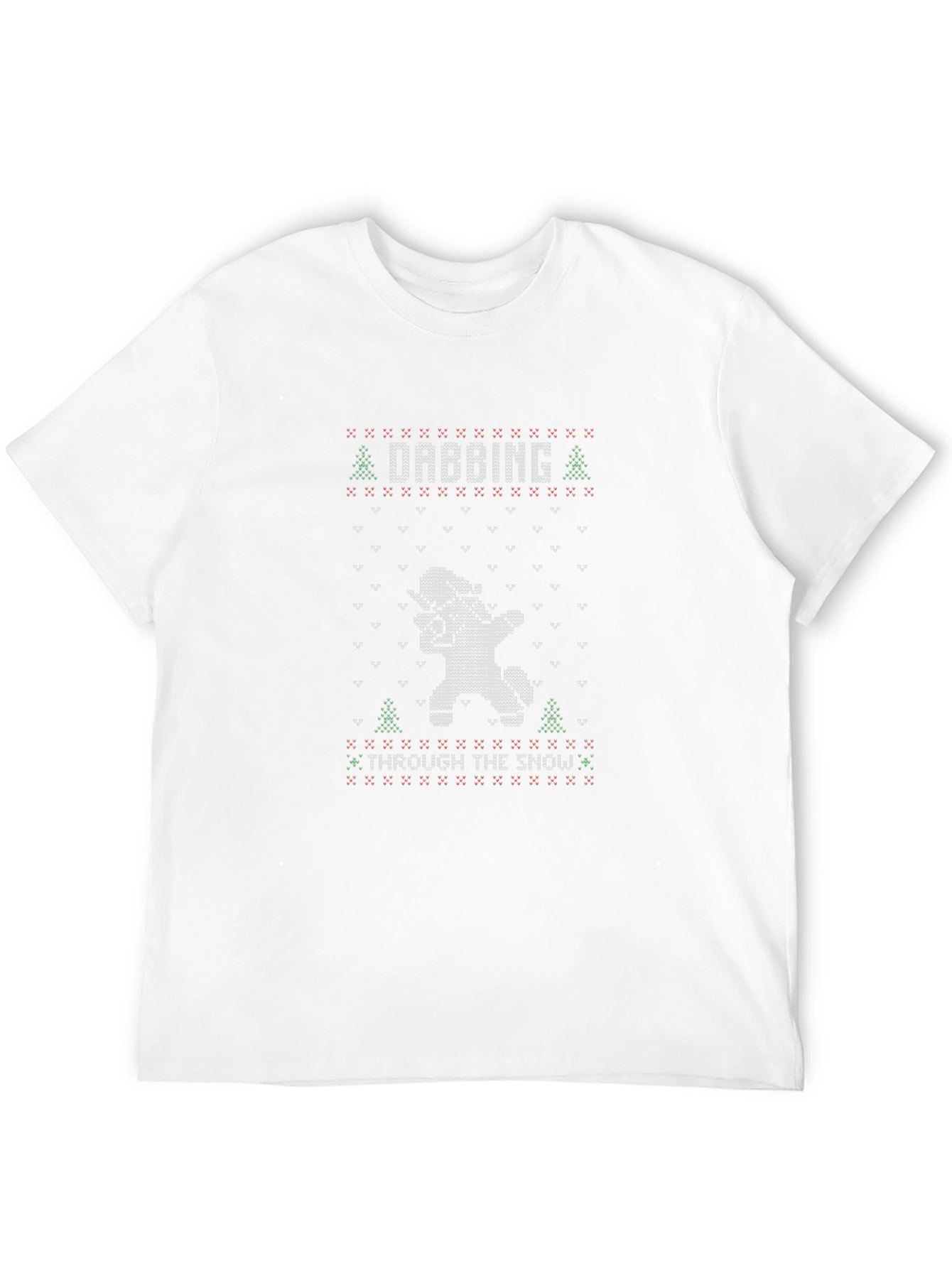 Black Dabbing Through the Snow Holiday T-Shirt view 12