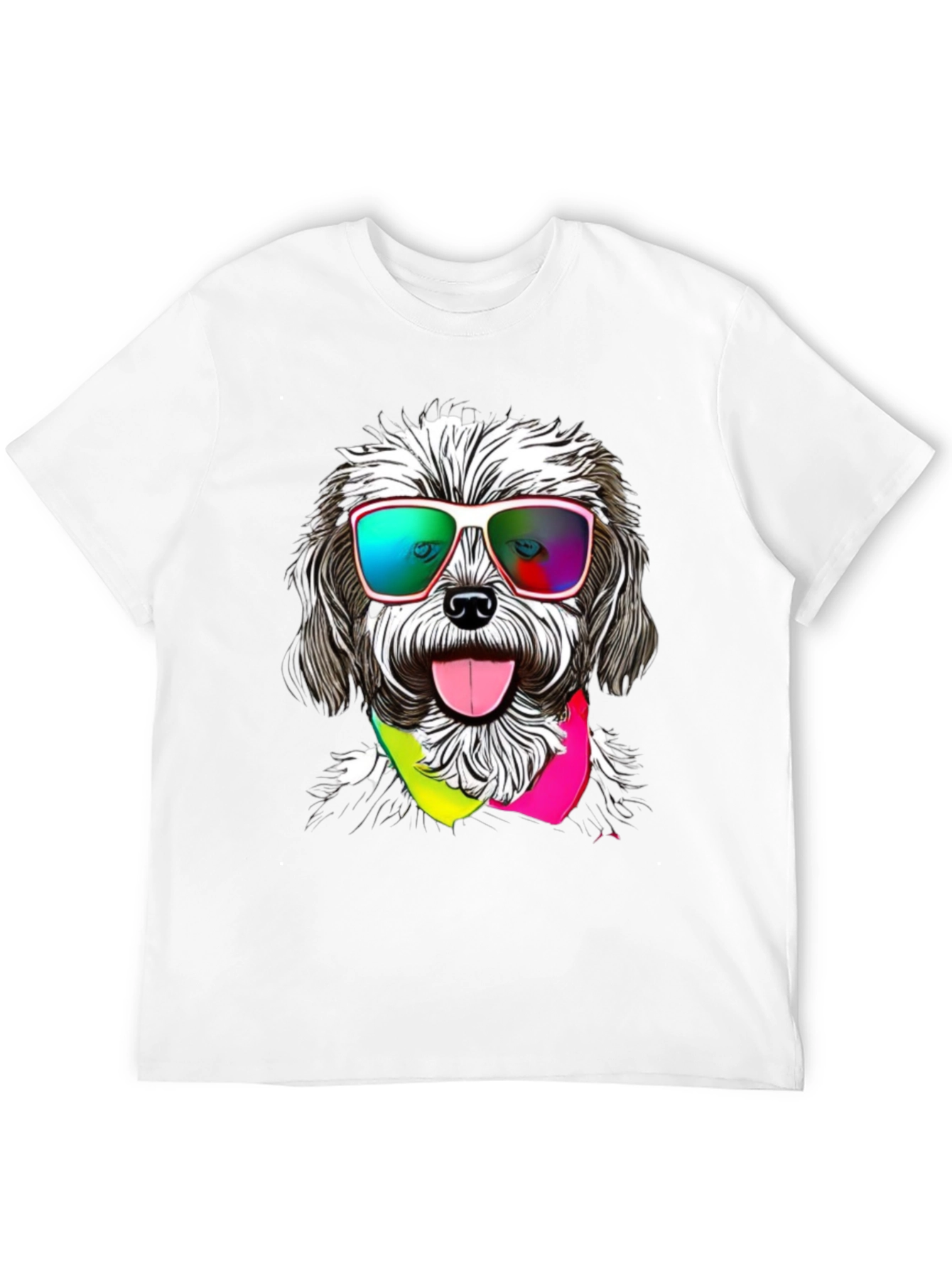 Black Cool Dog Graphic Tee - Fun & Stylish view 12