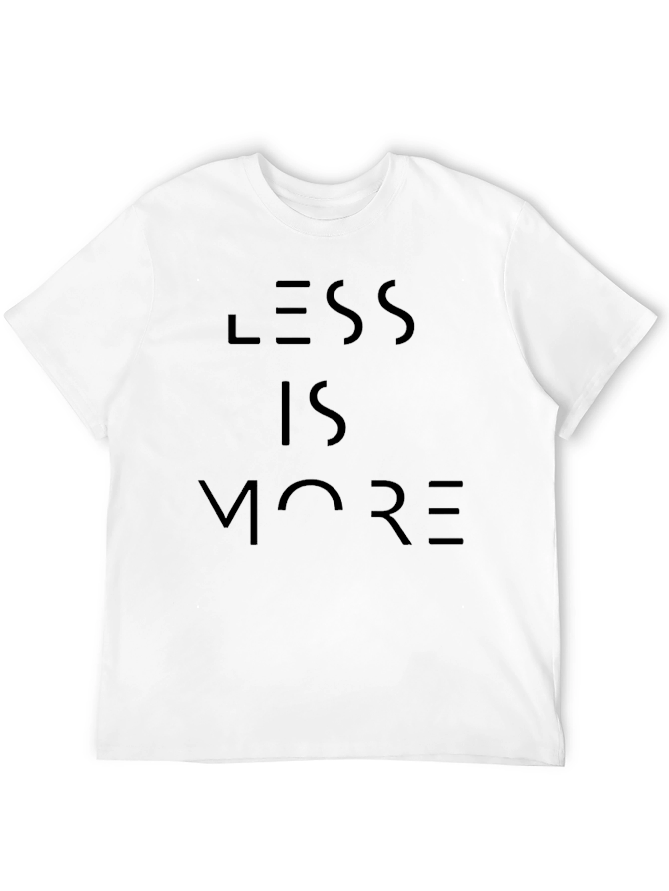 Black Less is More Minimalist Black T-Shirt view 12