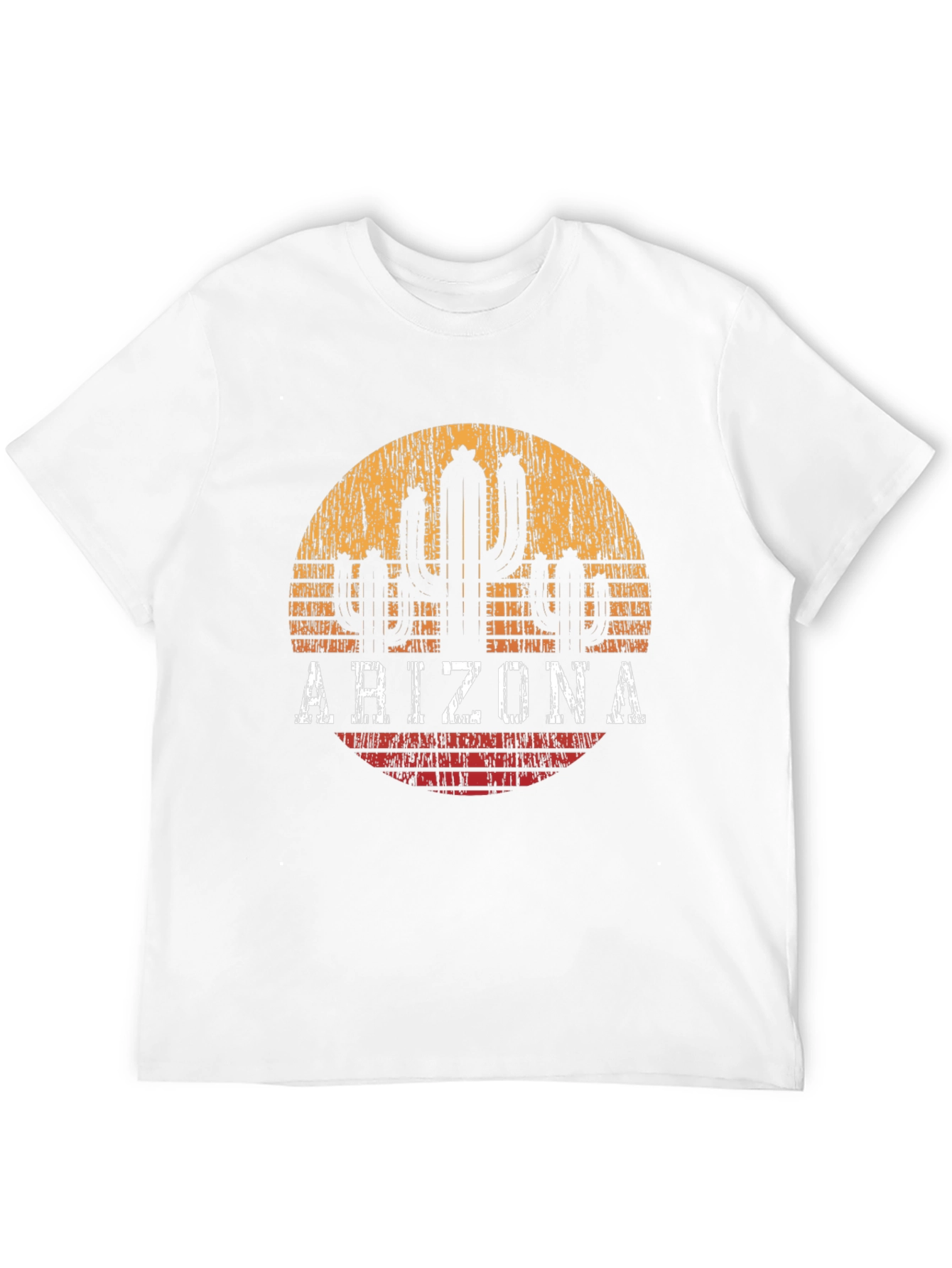 Black Arizona Cactus Graphic Tee - Distressed Desert Style T-Shirt view 12