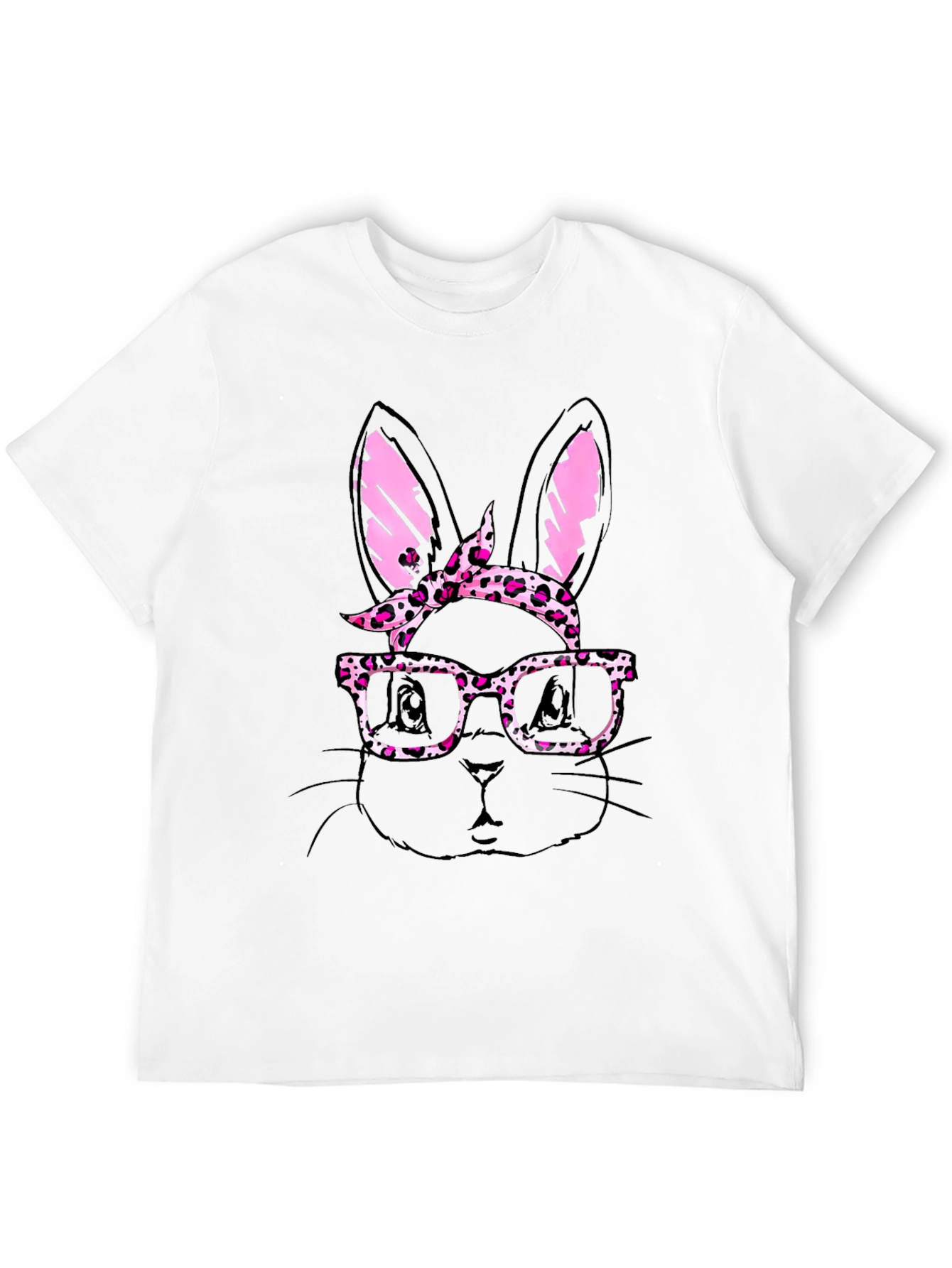 Black Bunny with Glasses Men's T-Shirt view 12