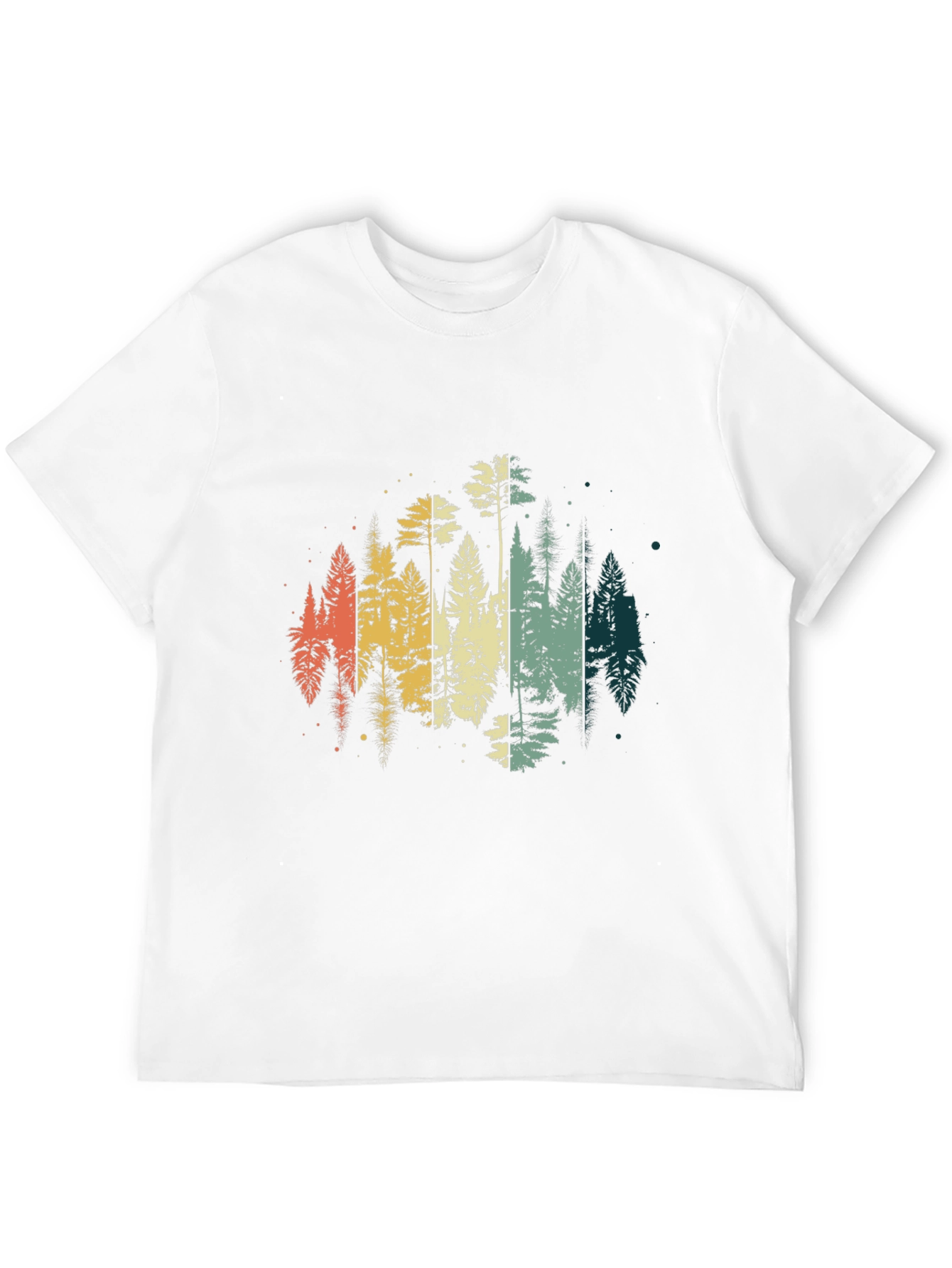 Black Retro Forest T-Shirt - Vintage Style Nature Tee view 12
