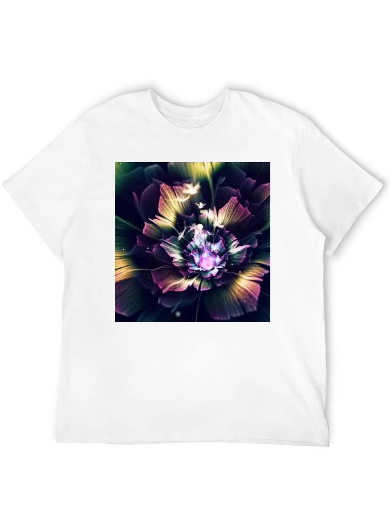Black Floral Fantasy Black Tee view 12