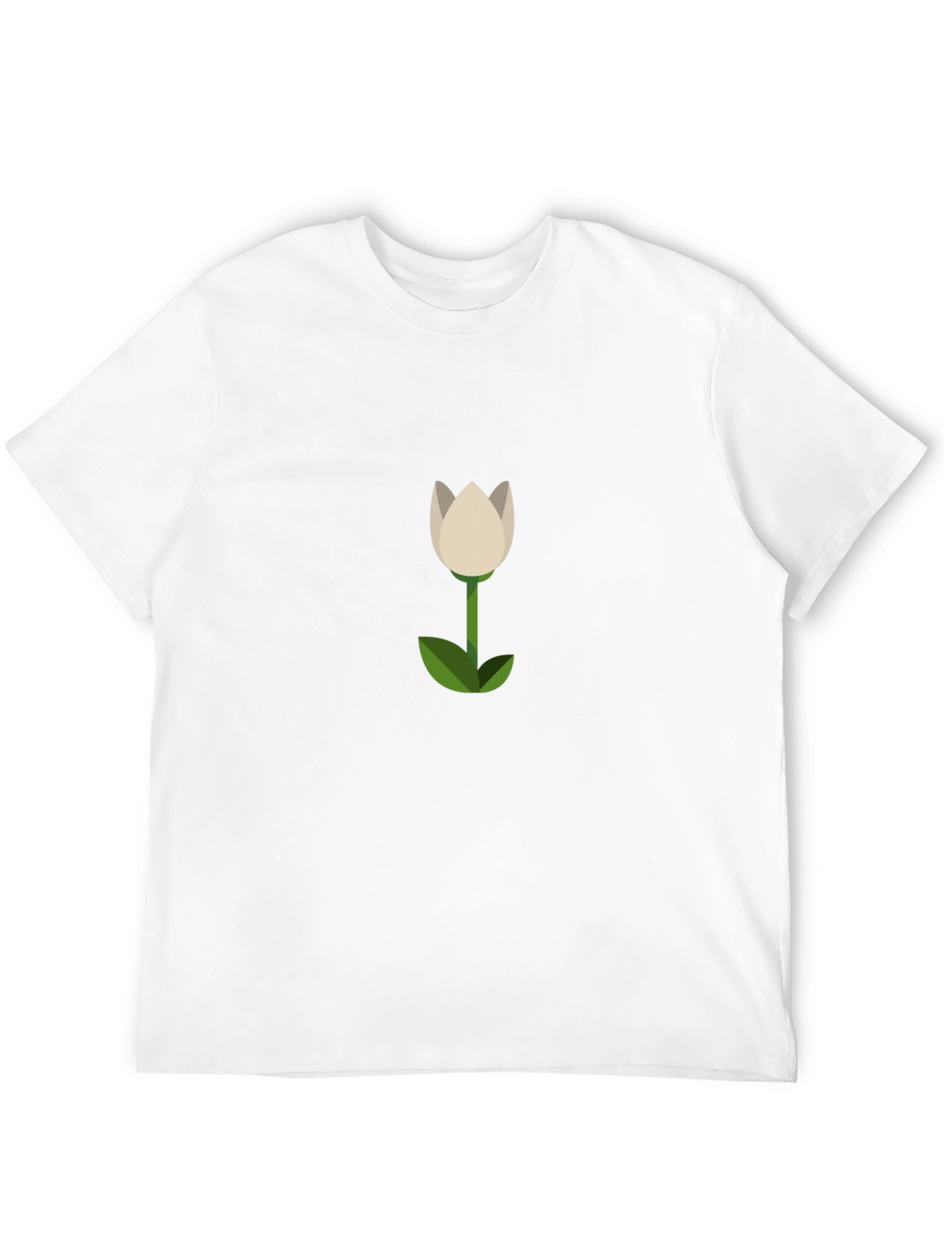 Black Minimalist Tulip Graphic Tee - Soft Cotton Black T-Shirt view 12