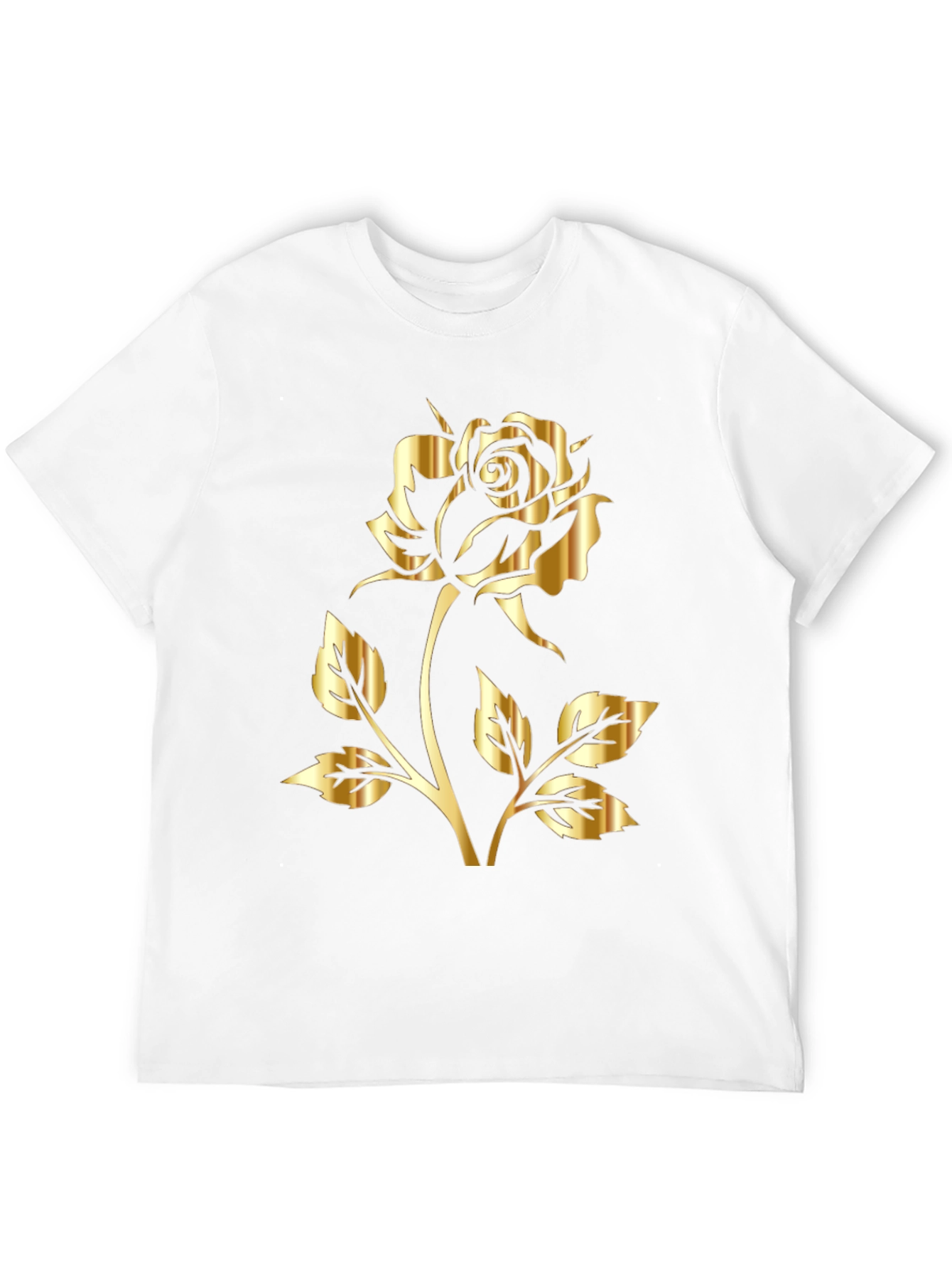 Black Gold Rose Graphic T-Shirt - Black view 12
