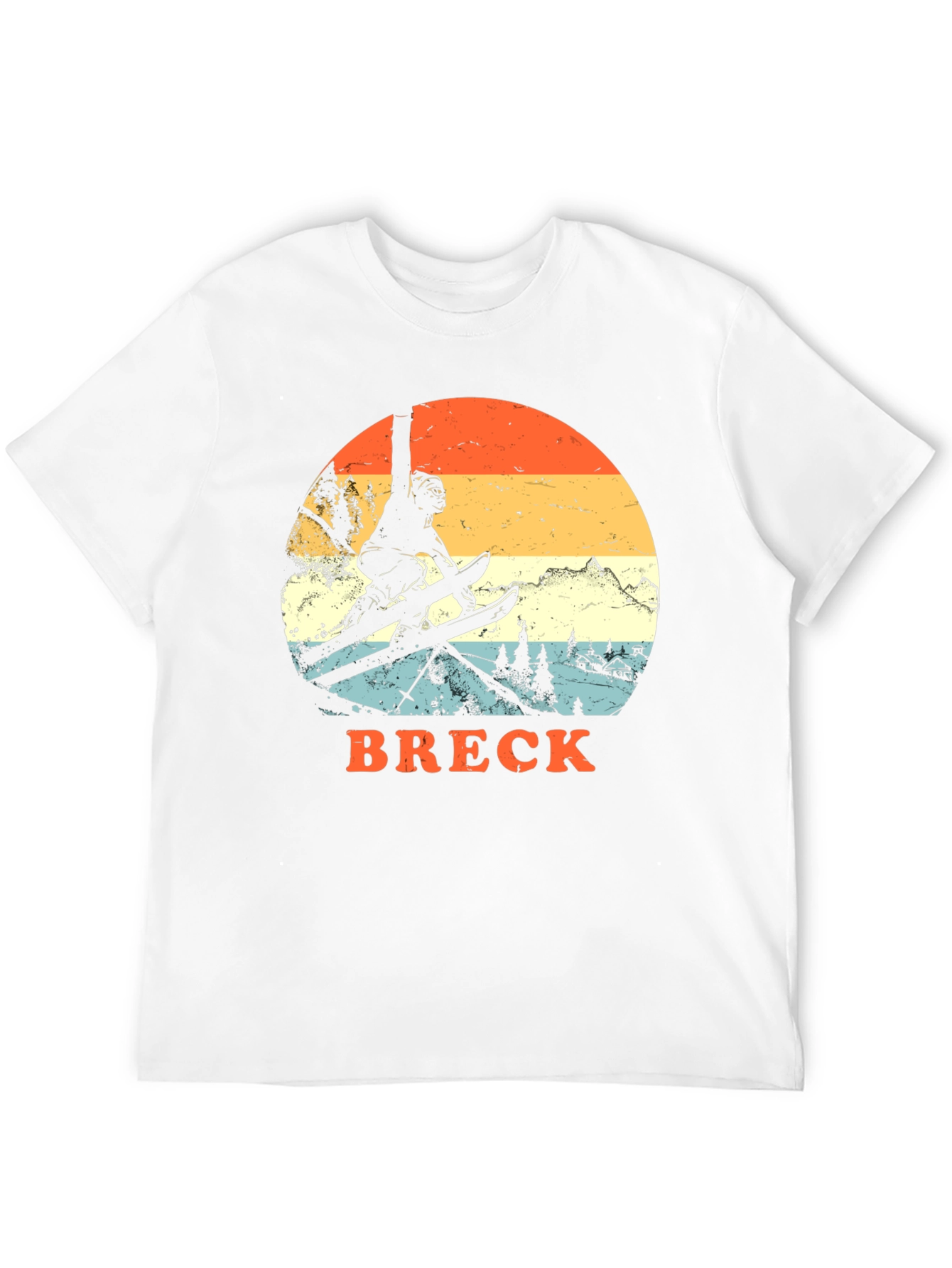 Black Vintage Breck Skiing T-Shirt view 12