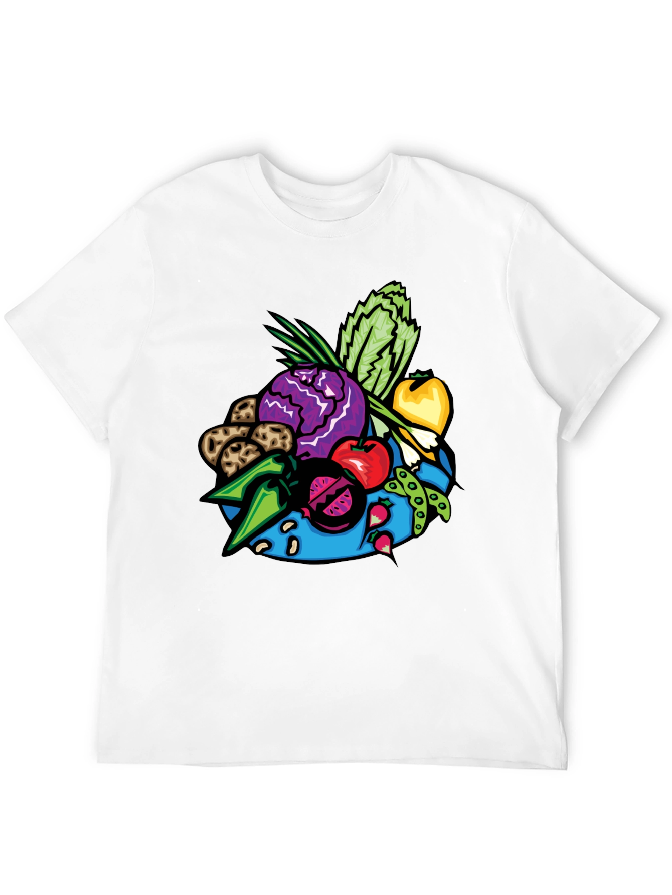 Vibrant Vegetable Patch Graphic Tee - Black - 12