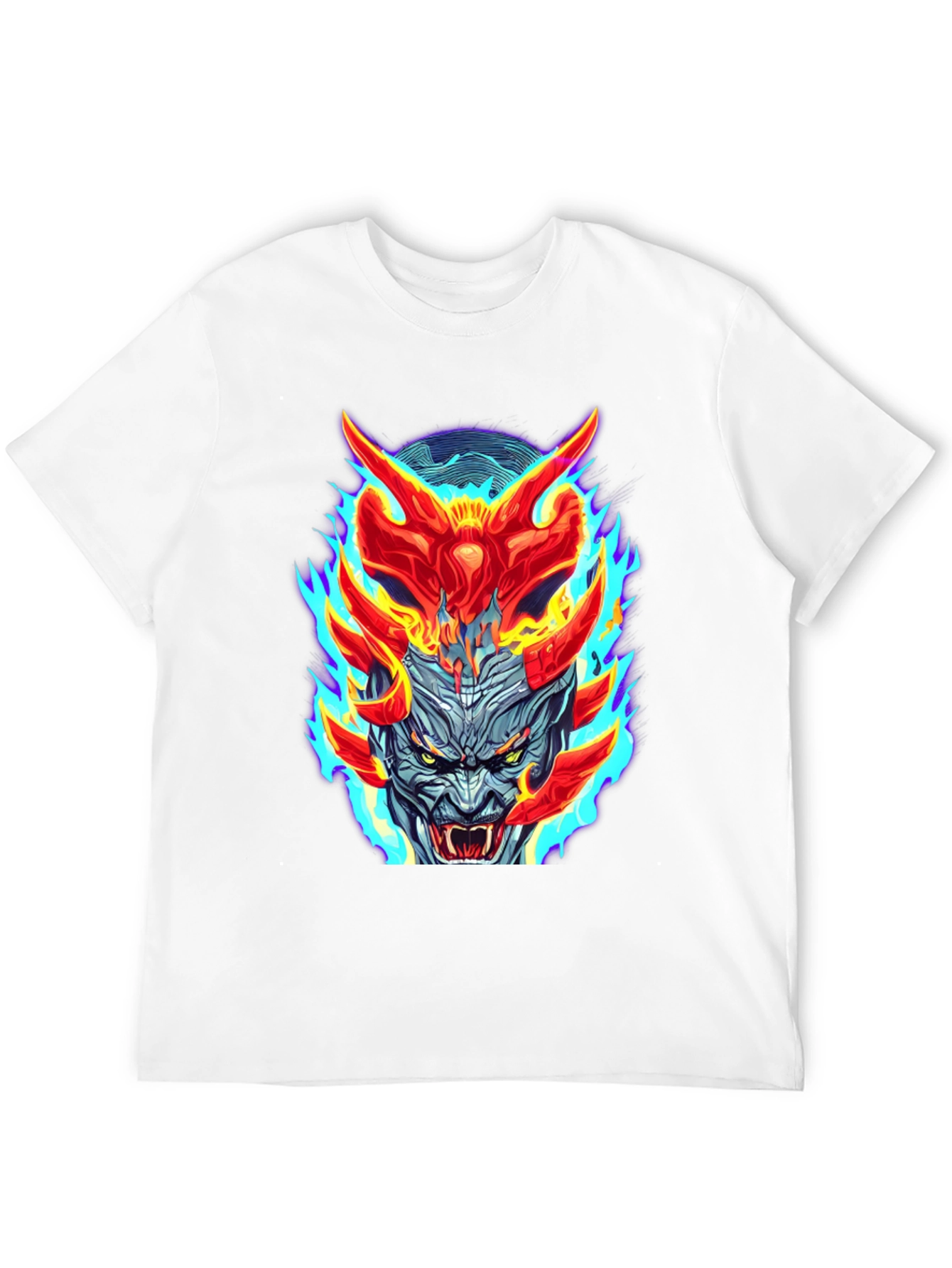 Black Fiery Demon Graphic Tee - Black view 12