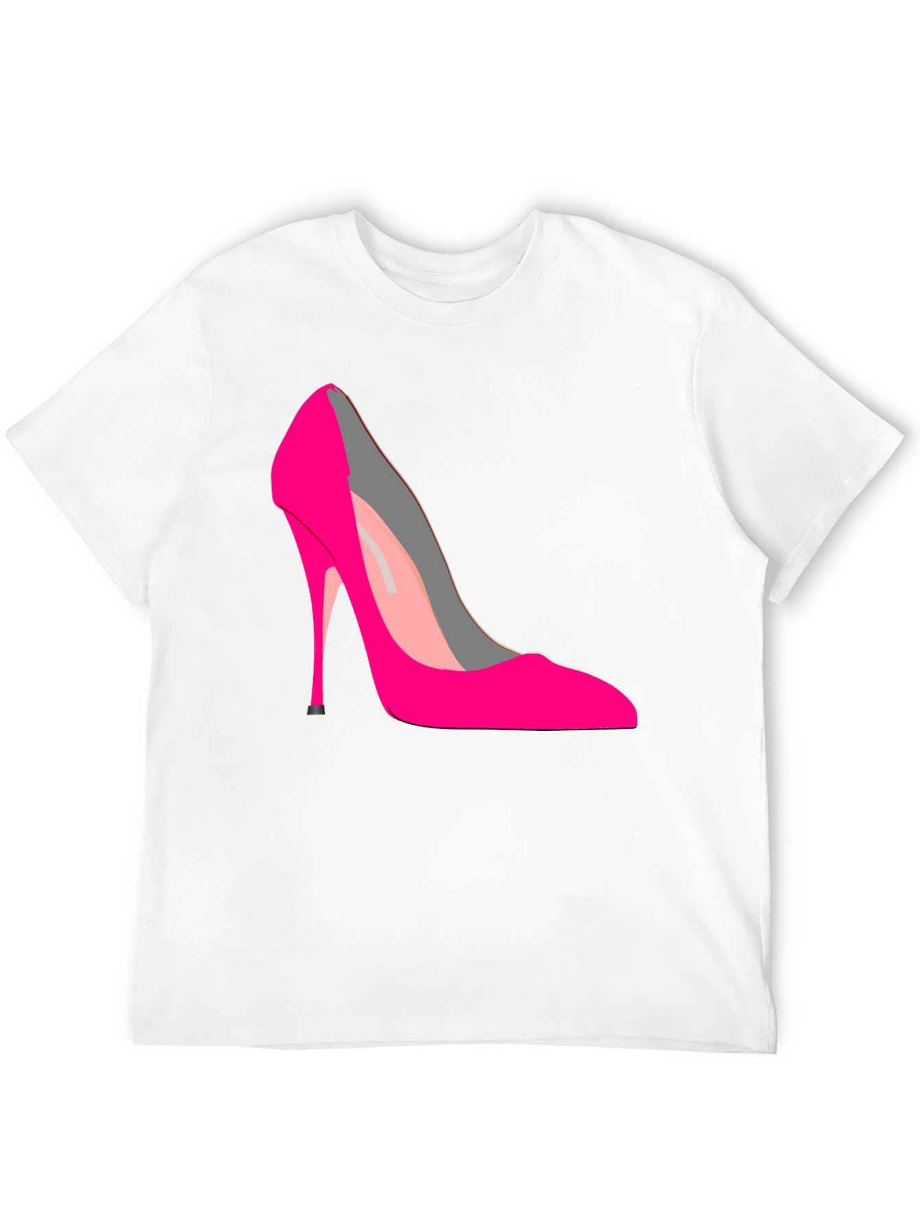 Black Hot Pink High Heel Graphic Tee view 12