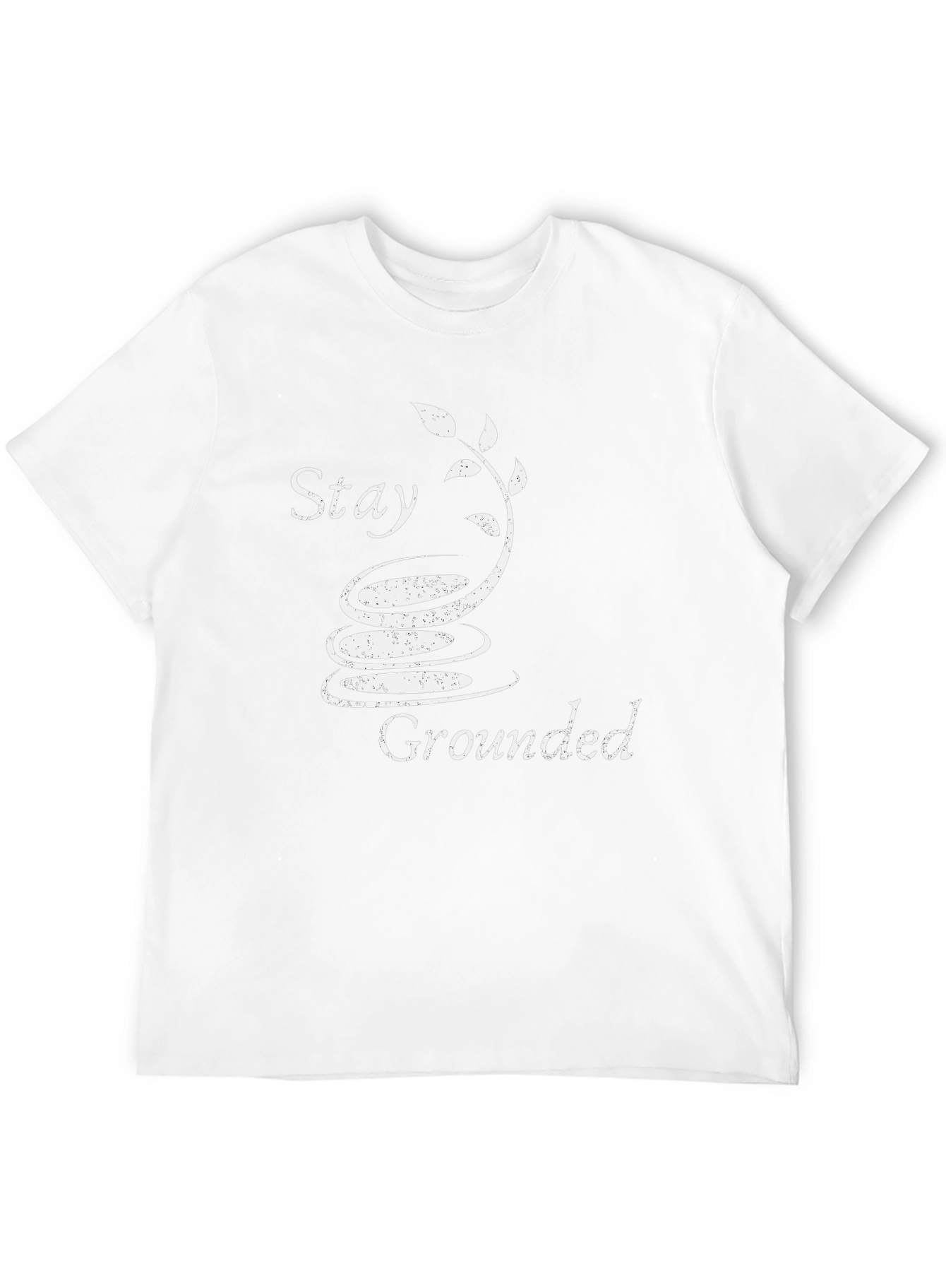 Black Stay Grounded T-Shirt - Zen Garden Design view 12