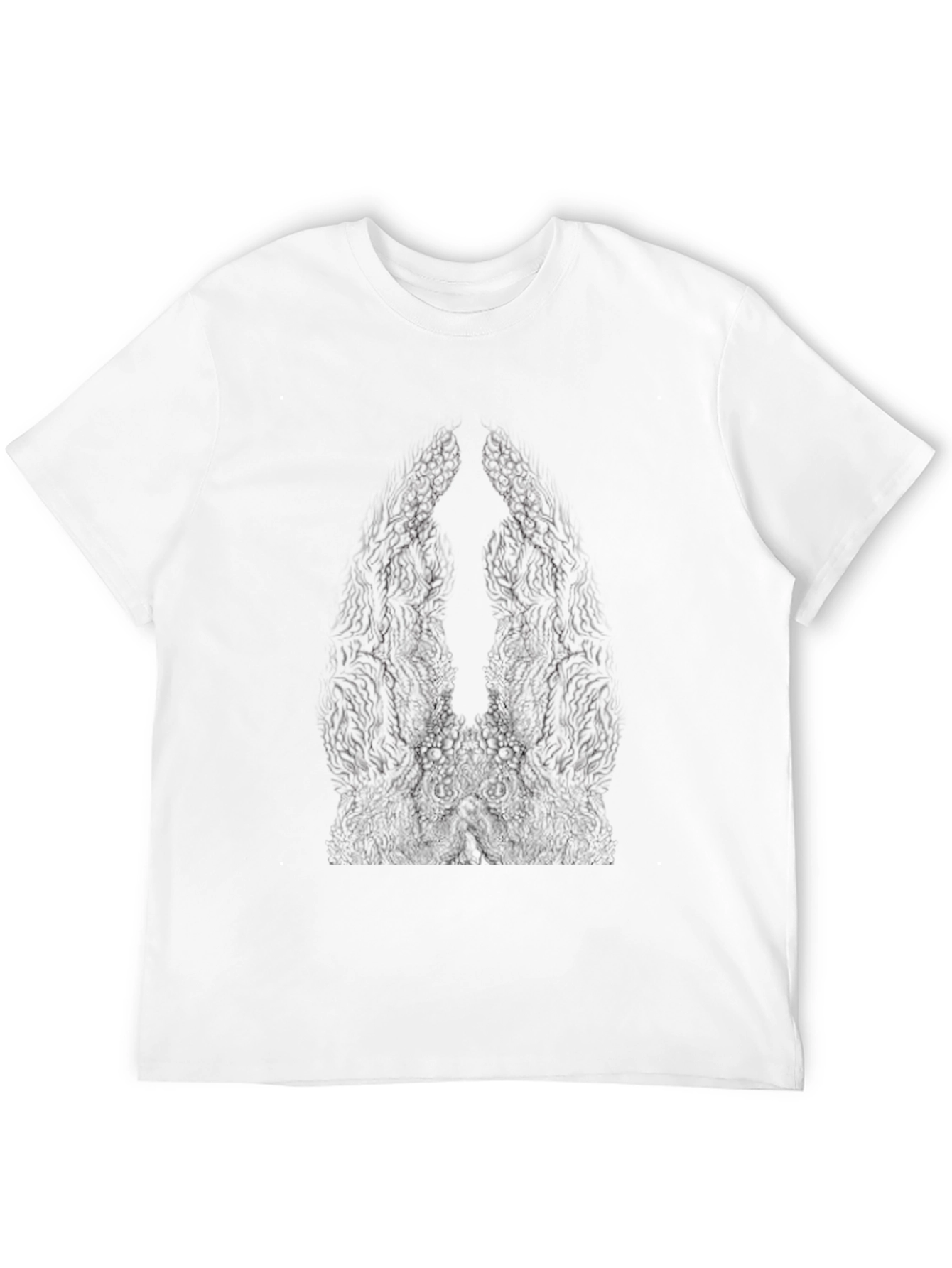 Black Men's Black Graphic Print Crew Neck T-Shirt view 12