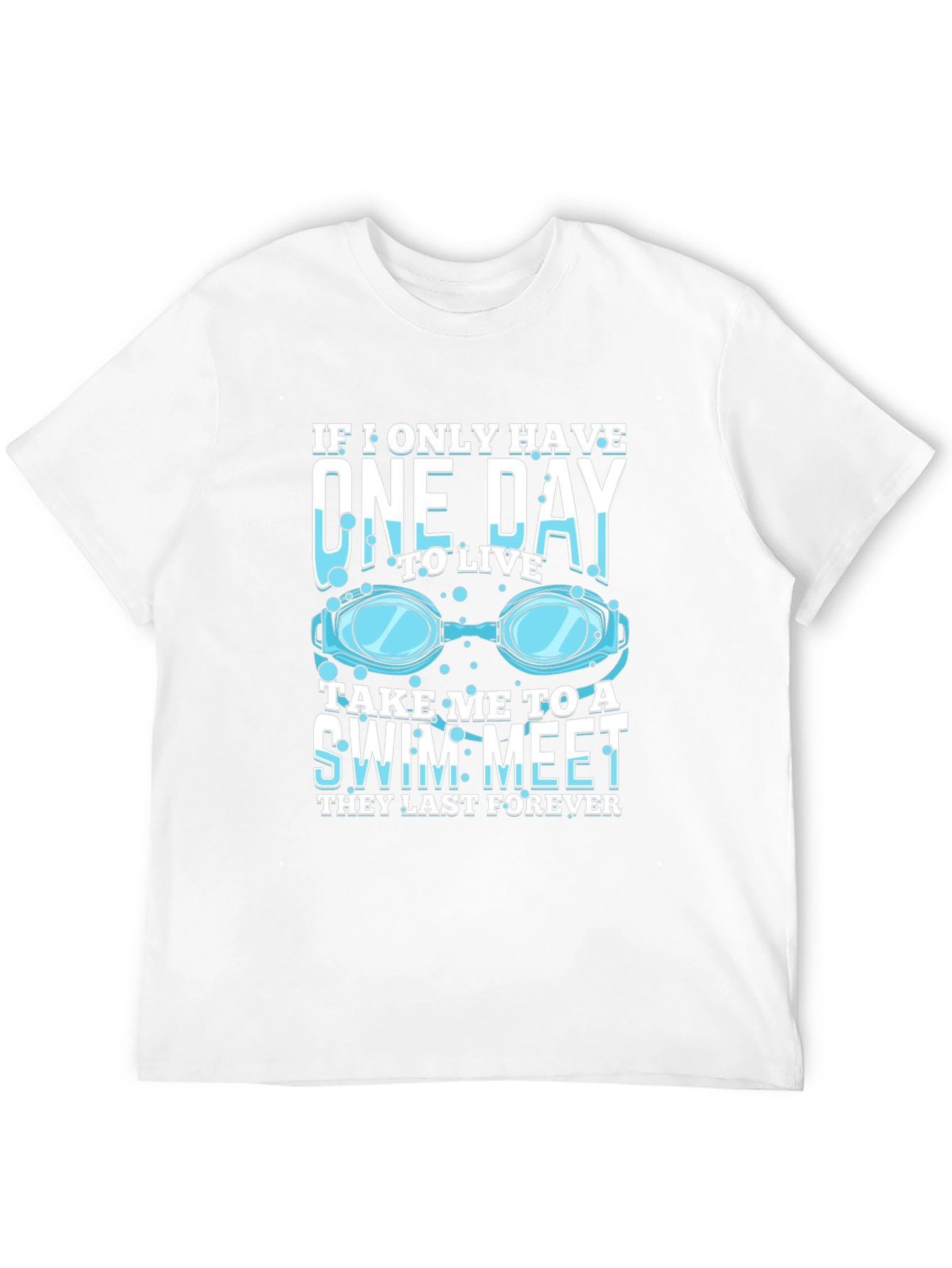 Black Swim Meet T-Shirt - One Day to Live view 12