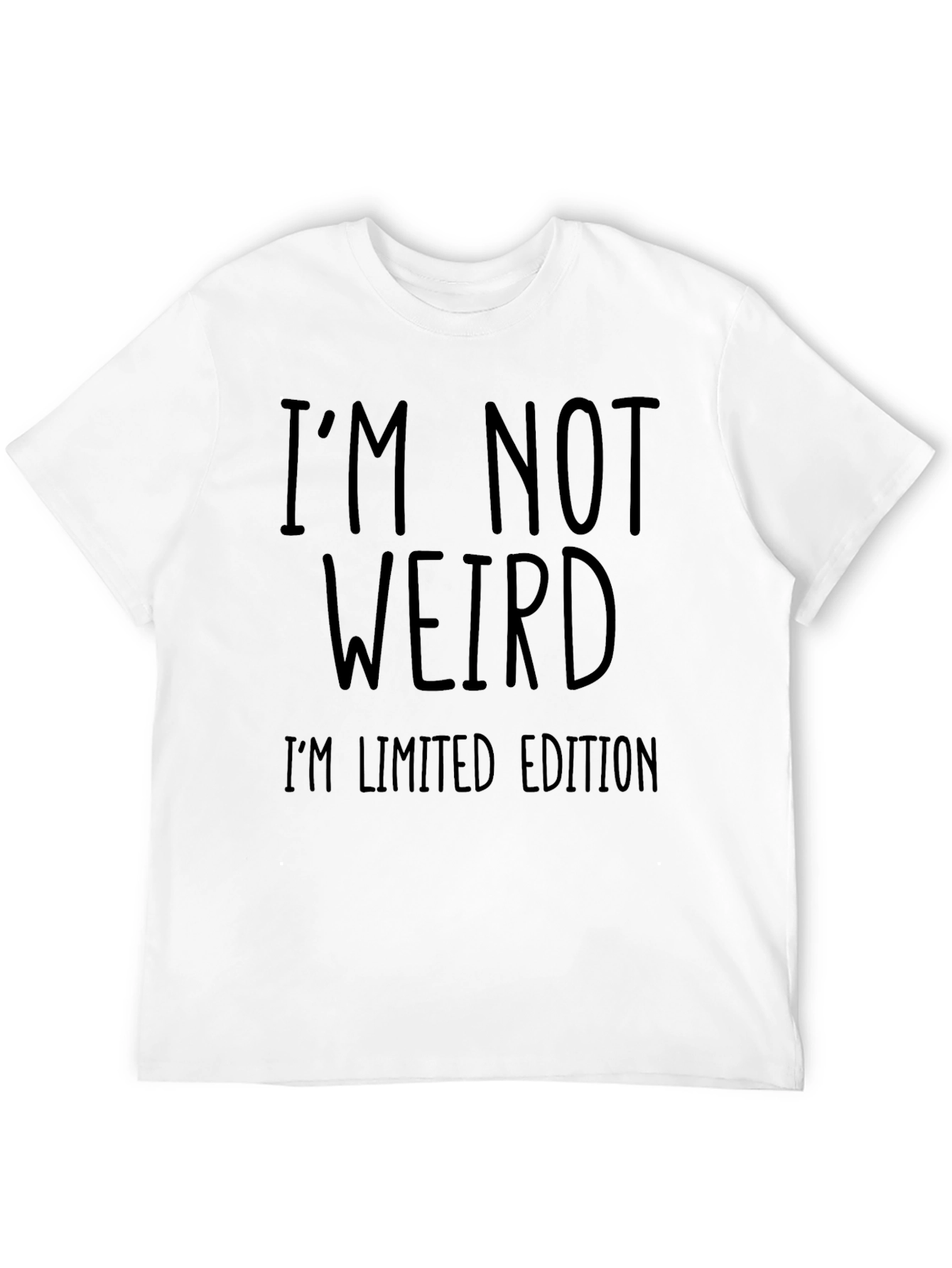 Black Funny "I'm Not Weird" Limited Edition Black T-Shirt view 12