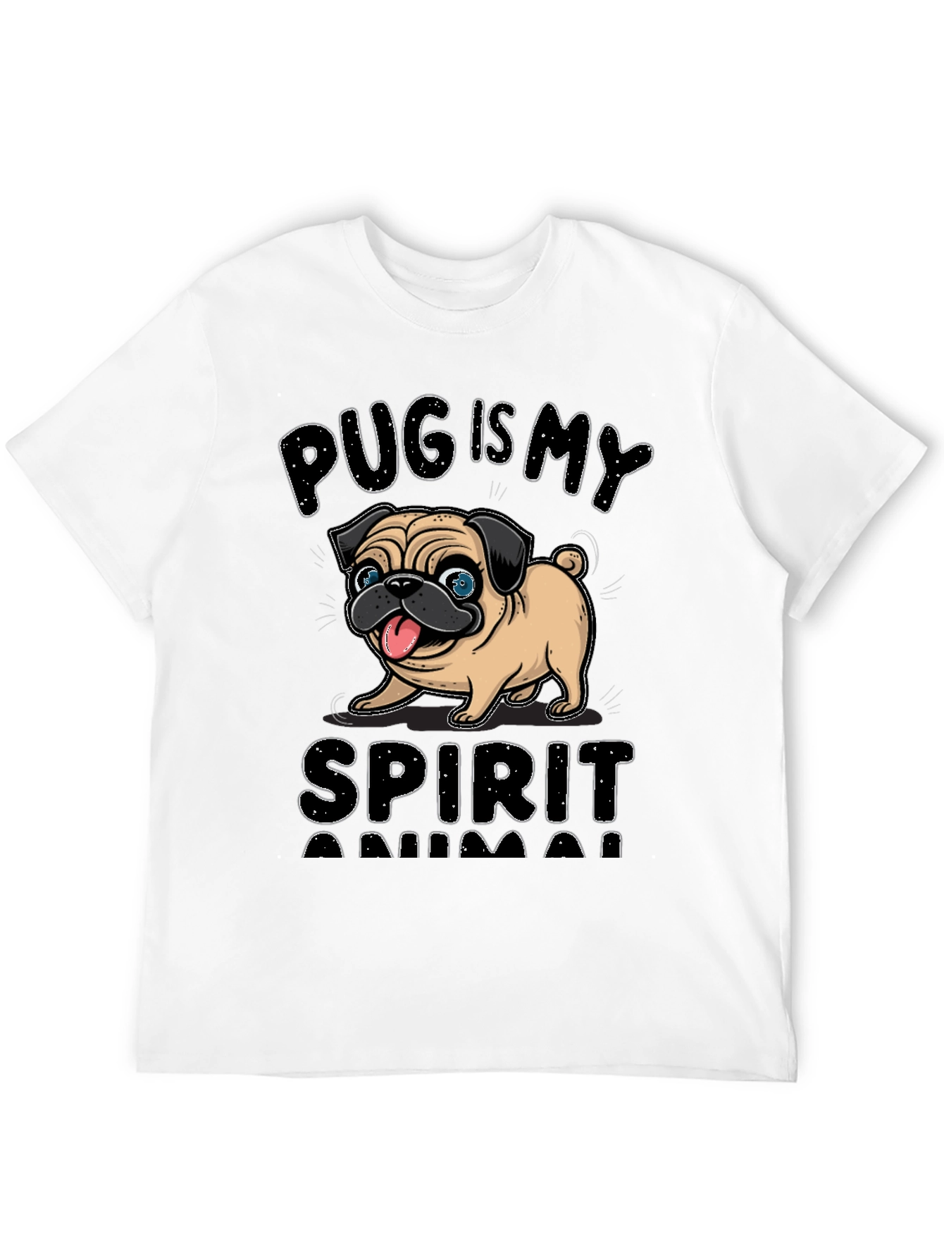 Black Pug is My Spirit Animal Graphic Tee view 12