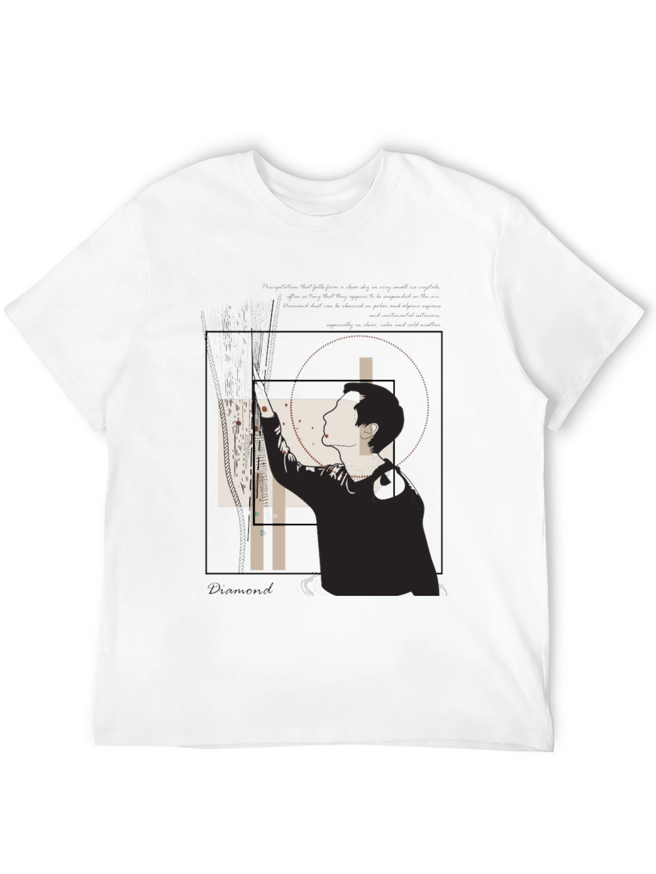 Black Geometric Graphic Black T-Shirt view 12