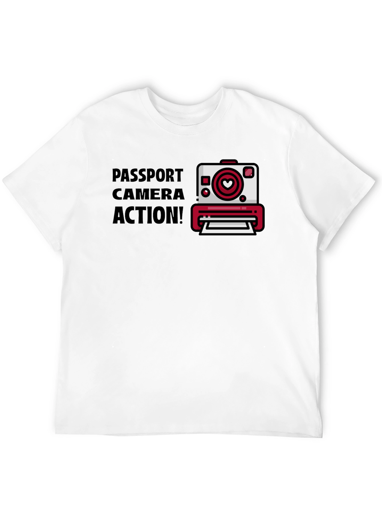 Black Passport Camera Action Graphic Tee view 12