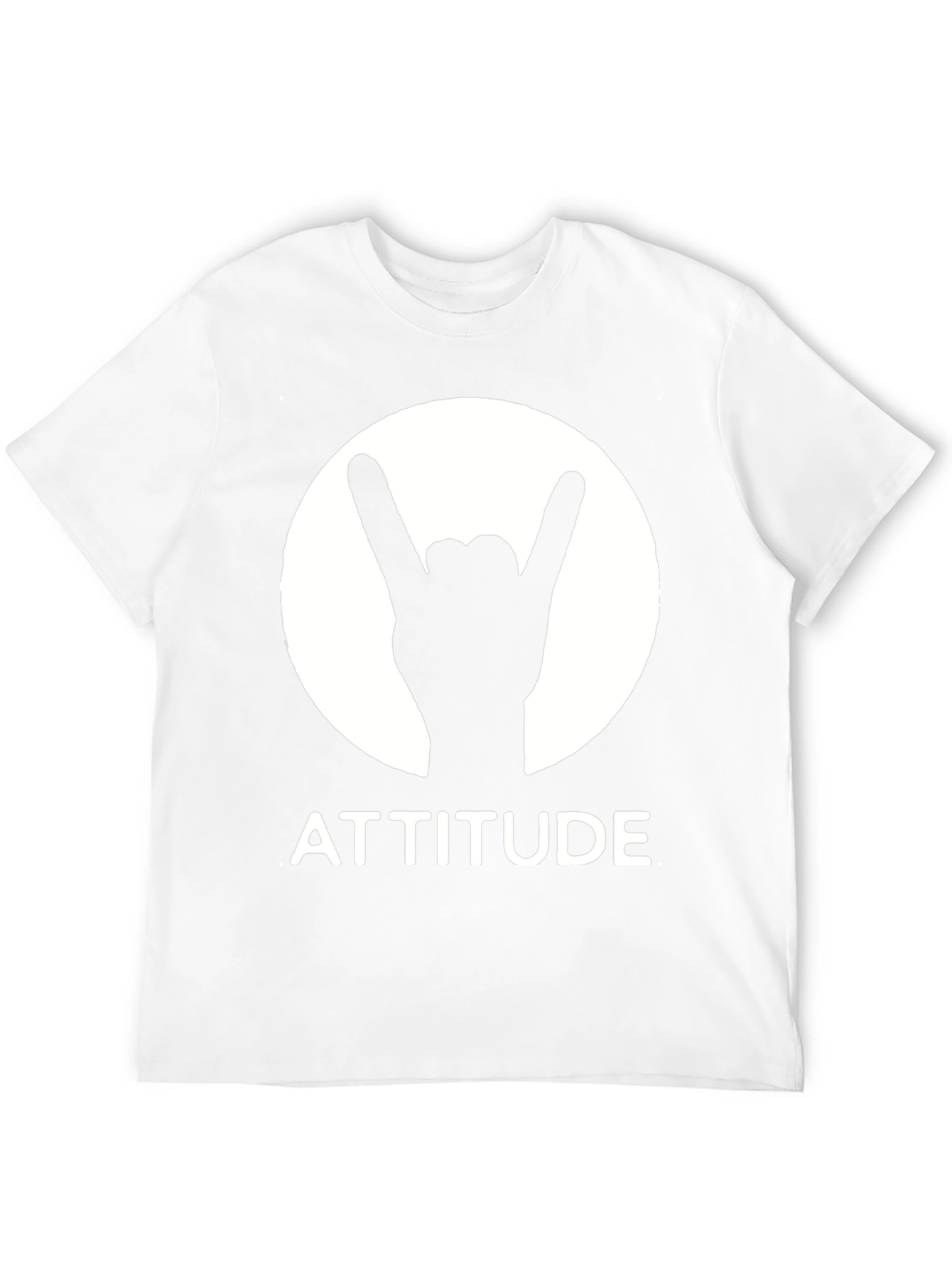 Black Attitude Rock On Hand Graphic Tee - Black view 12