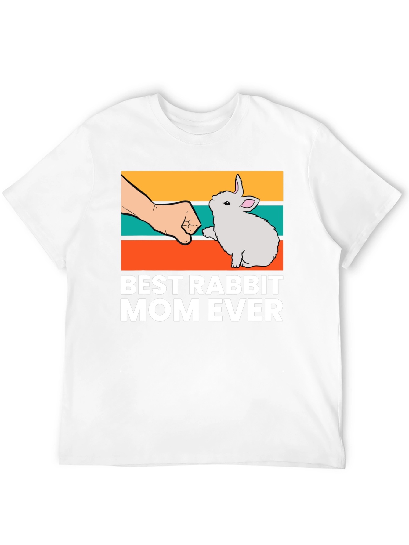 Black Best Rabbit Mom Ever T-Shirt, Cute Bunny Tee view 12