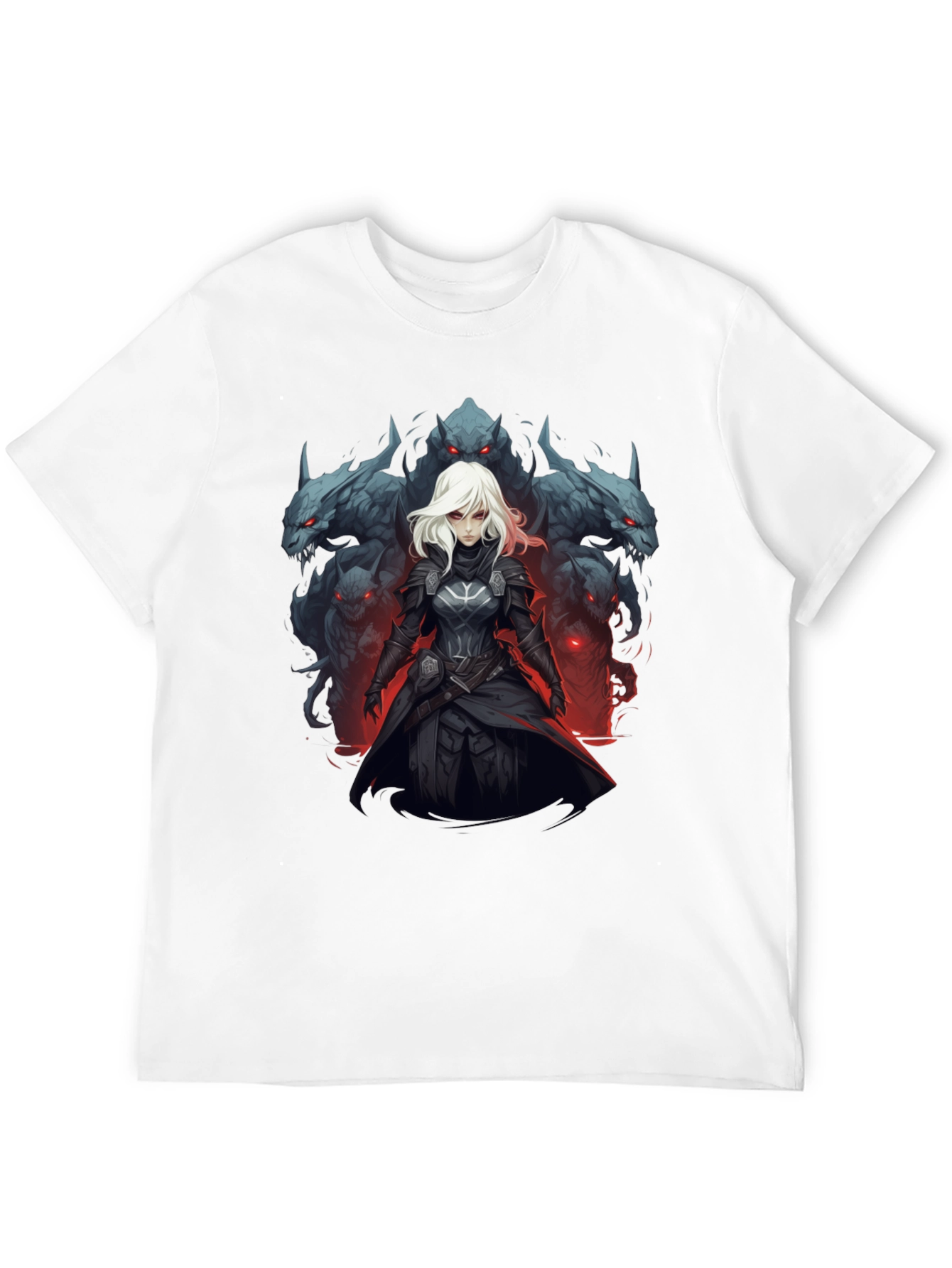 Black Warrior Woman & Wolves Graphic Tee view 12