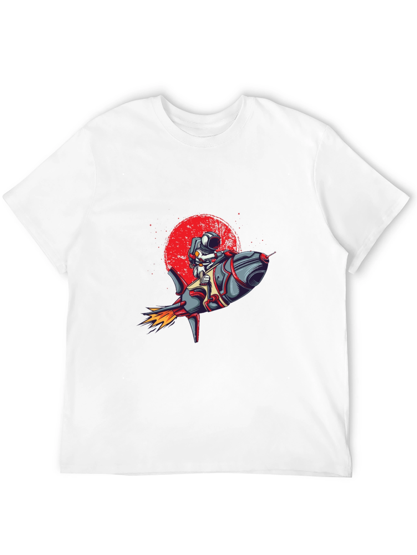 Black Astronaut Rocket Graphic Tee - Space Adventure T-Shirt view 12