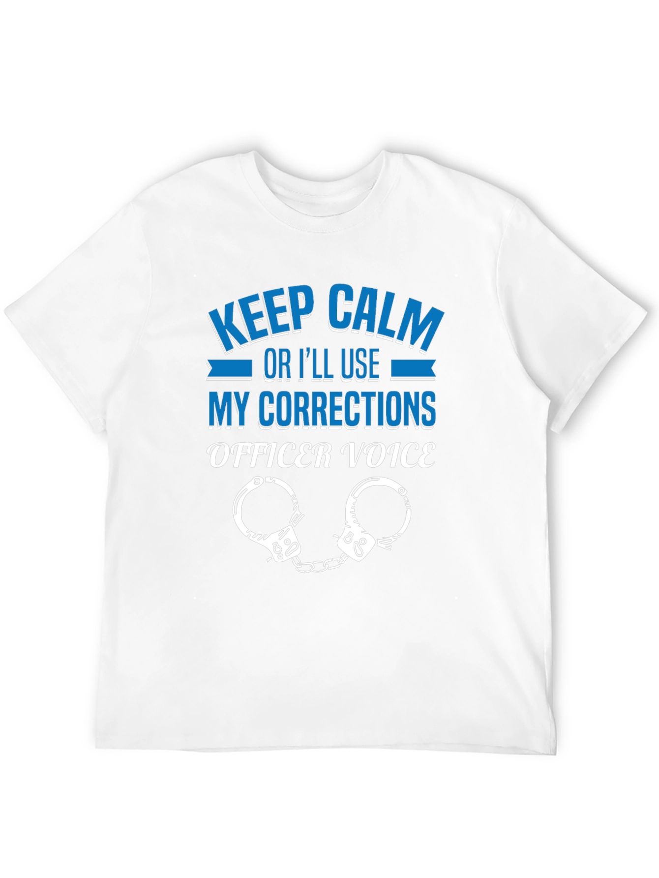 Black Keep Calm Corrections Officer T-Shirt view 12