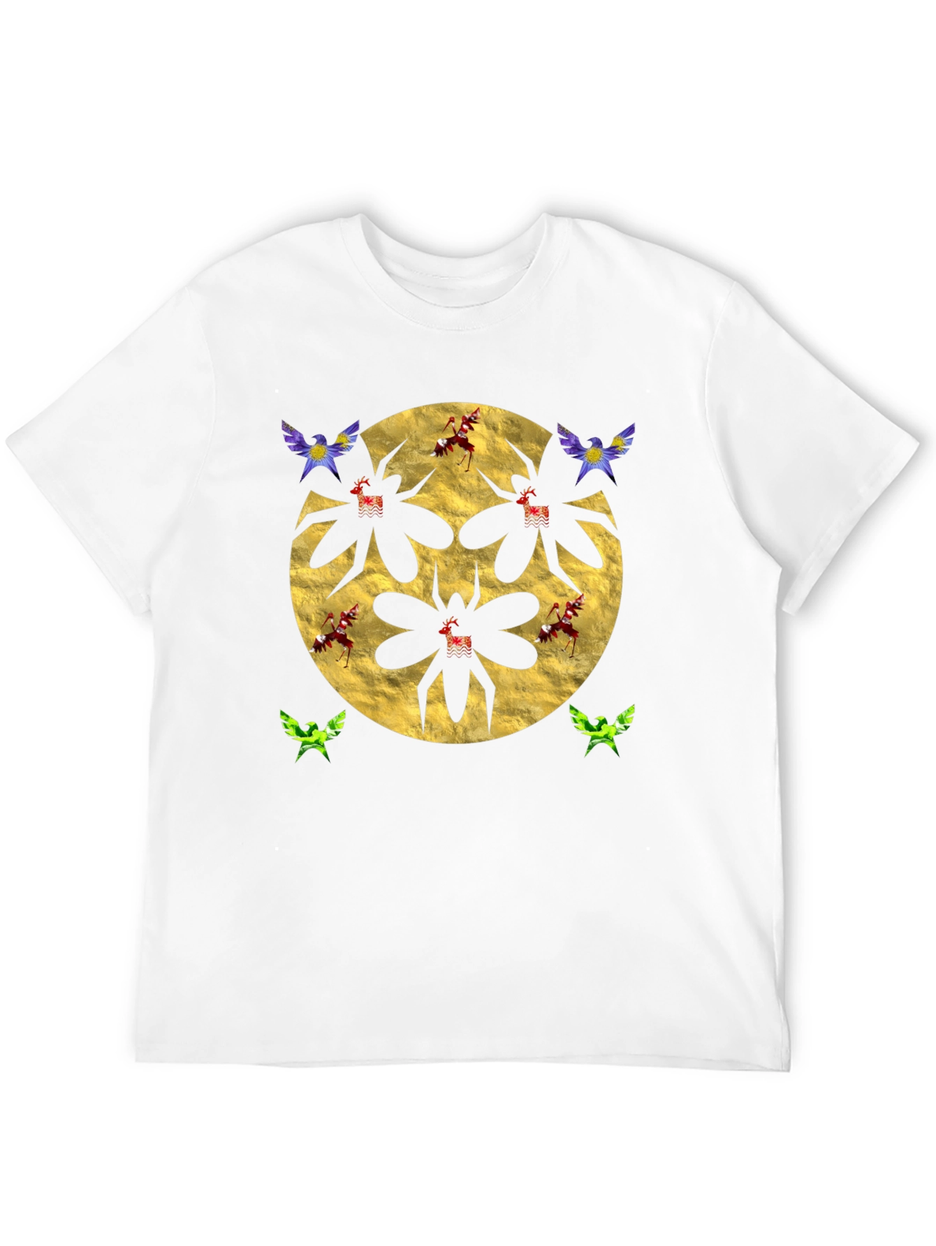 Black Stylish Graphic T-Shirt with Dragonfly Motif view 12