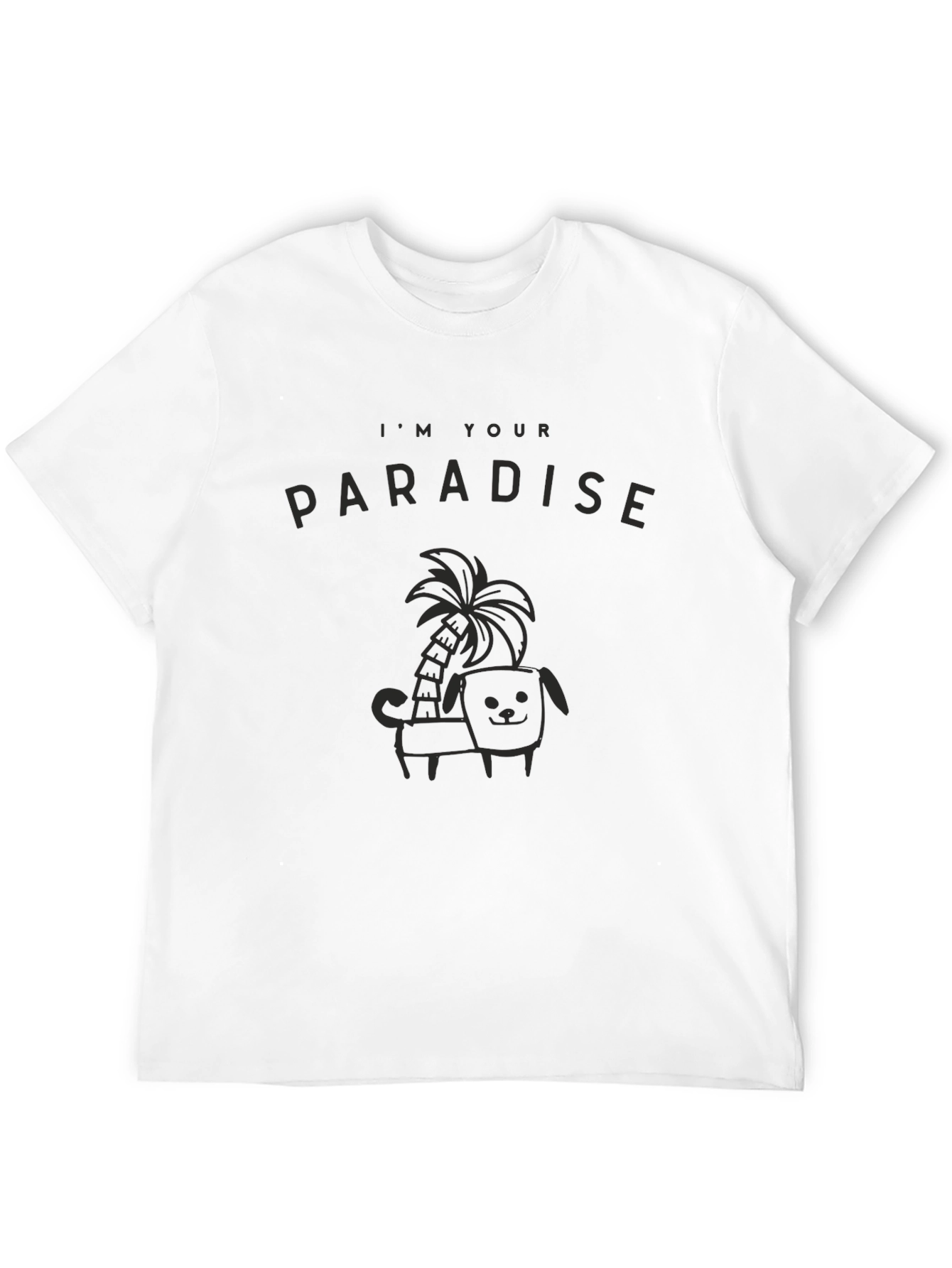Black I'm Your Paradise Black Graphic Tee view 12