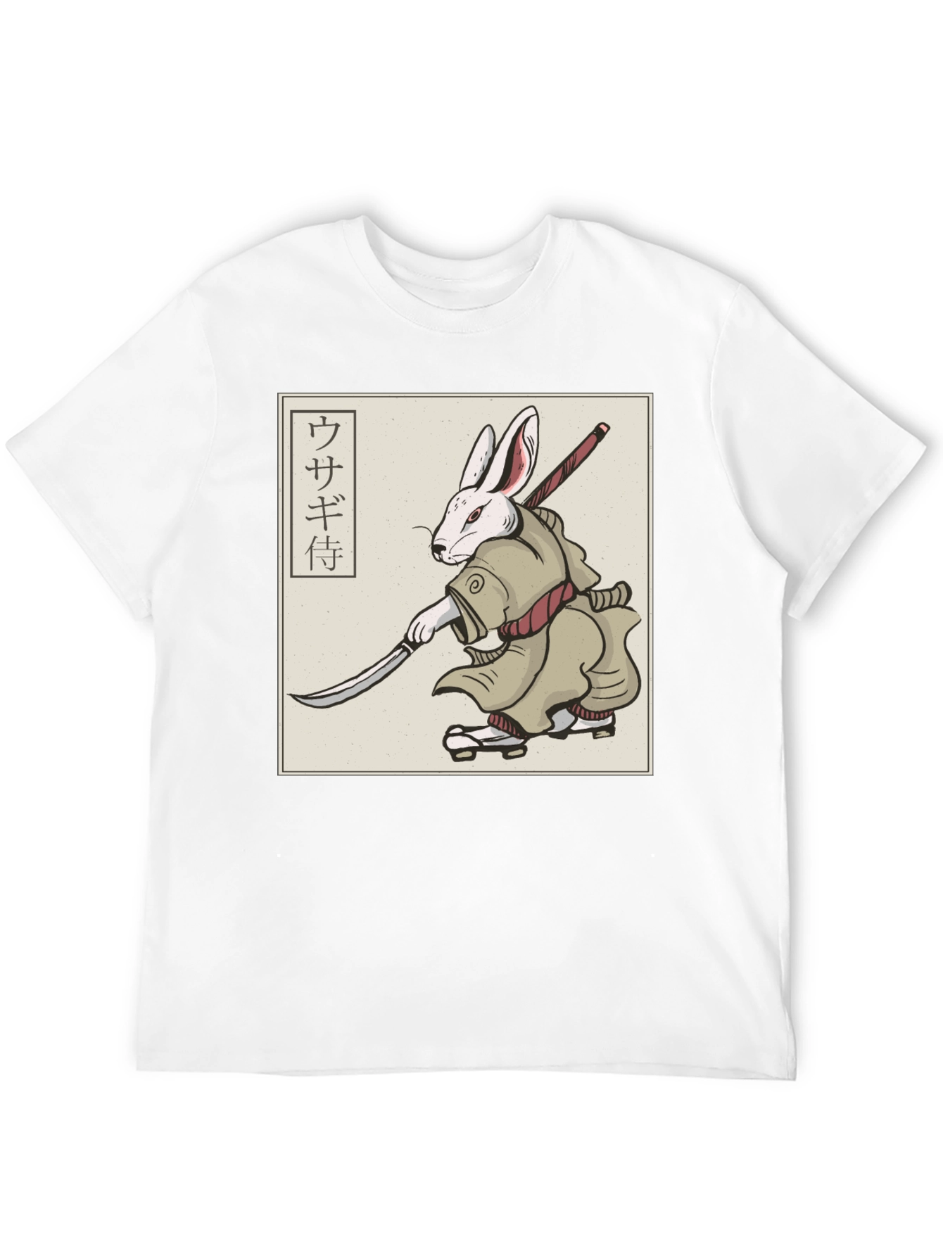 Black Rabbit Samurai T-Shirt - Black Graphic Tee view 12