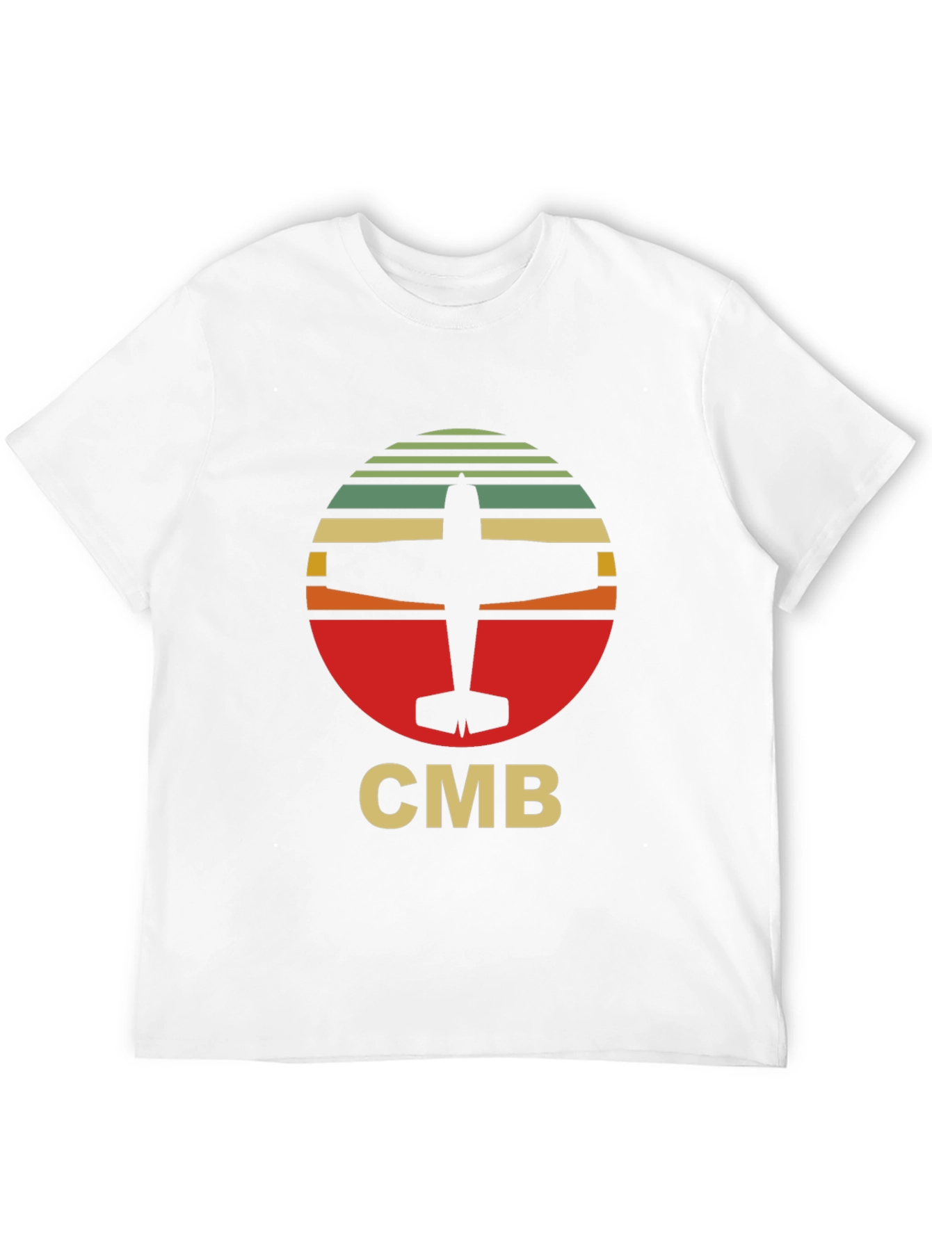 Black Retro Airplane CMB T-Shirt - Aviation Style view 12