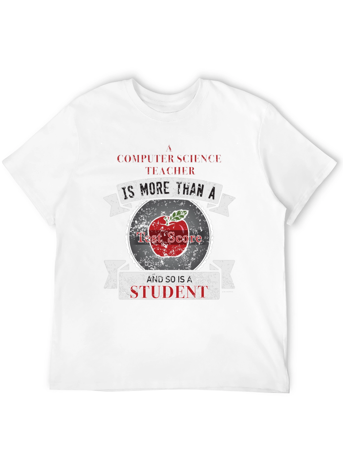 Black Computer Science Teacher T-Shirt - More Than a Test Score view 12