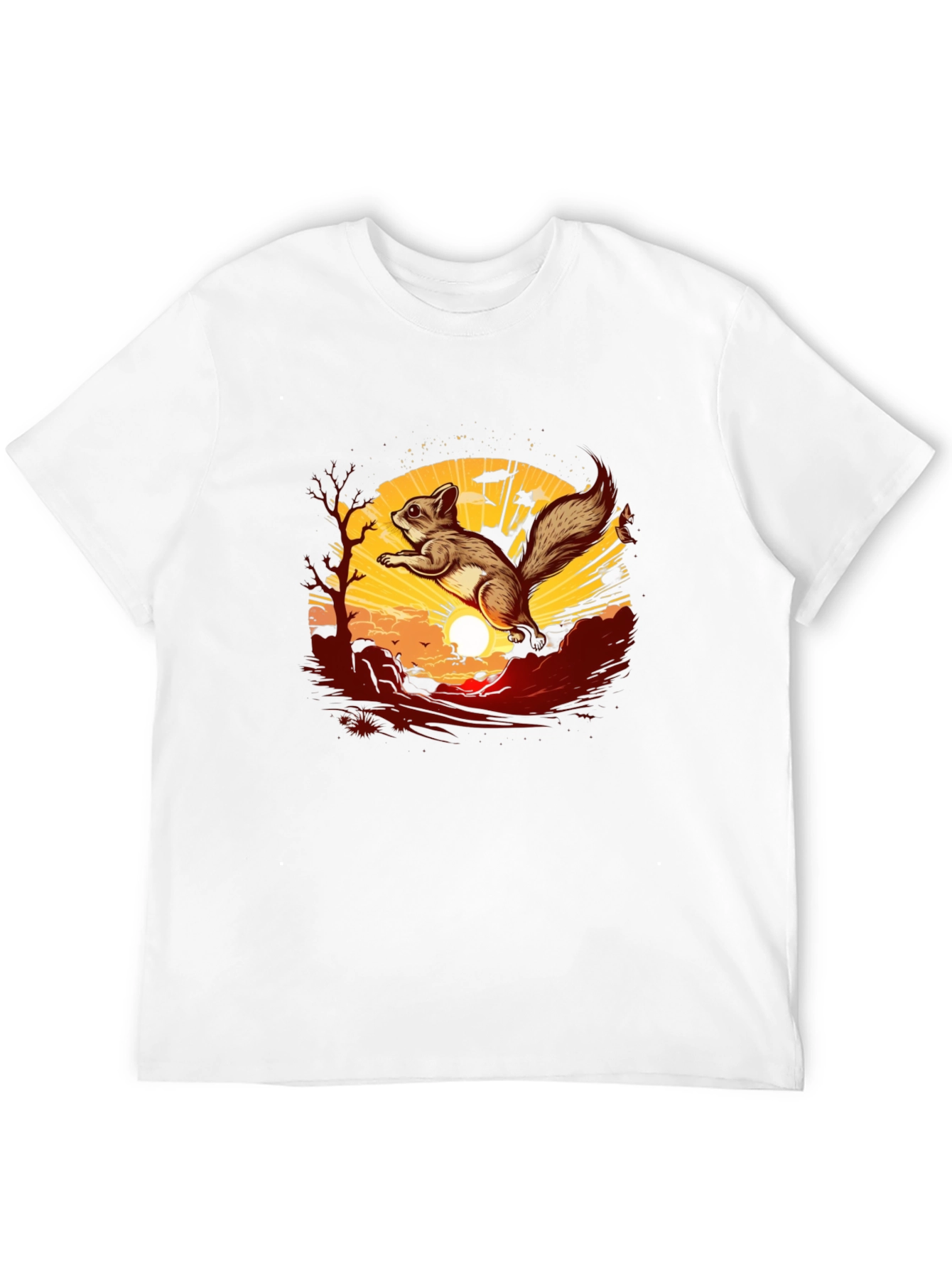 Black Squirrel Sunset Graphic Tee - Black view 12