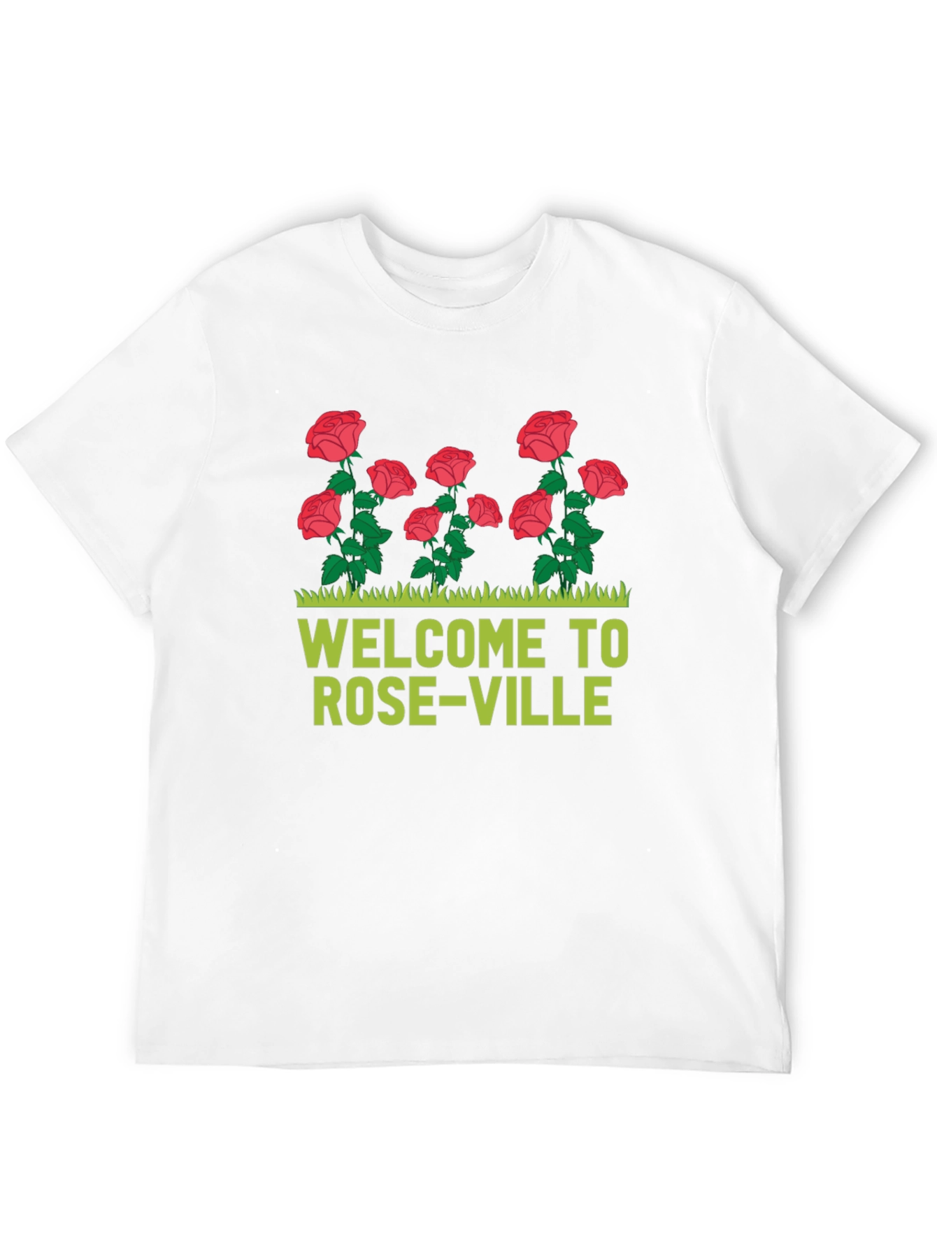Black Welcome to Roseville T-Shirt - Floral Design view 12