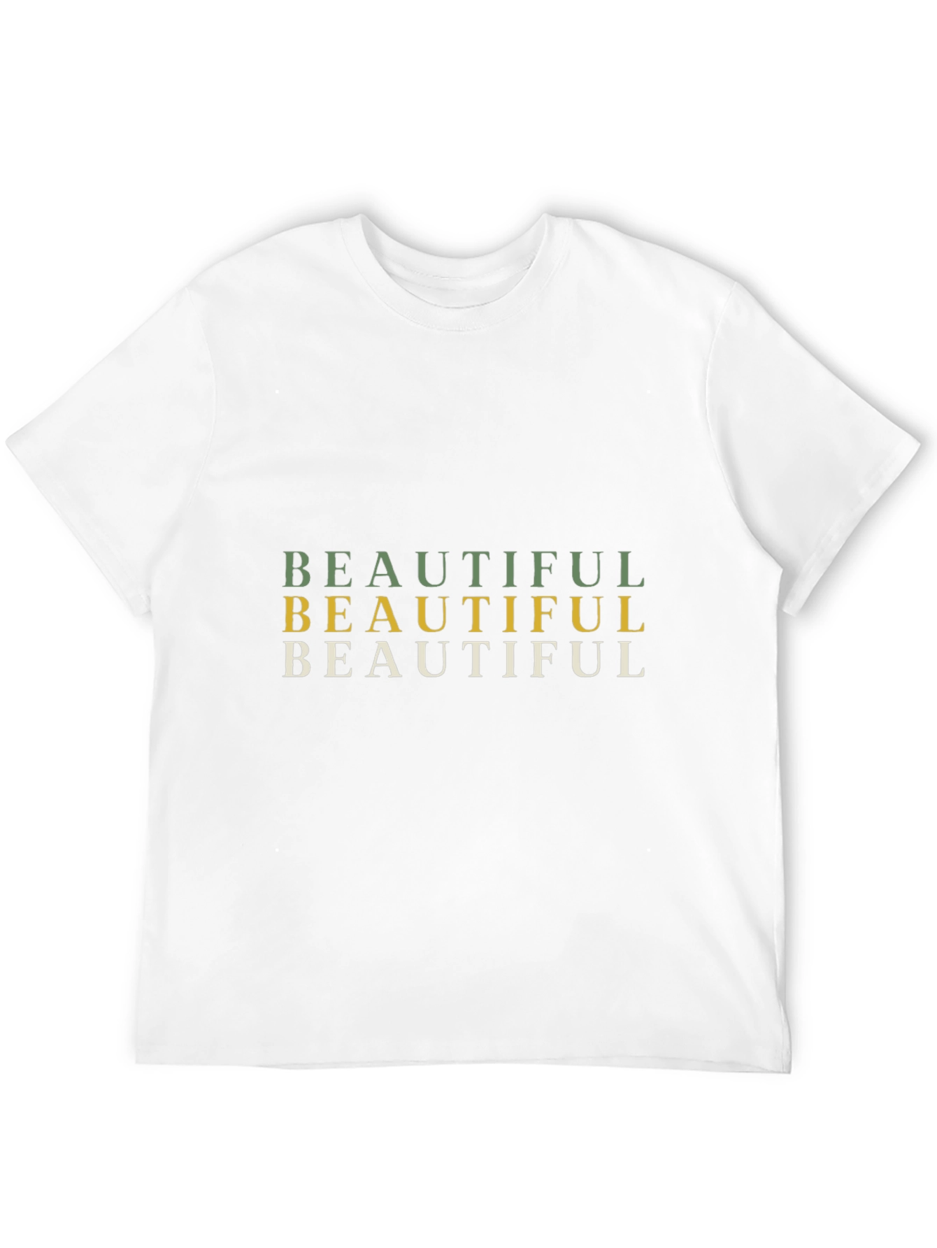 Black Stylish "Beautiful" Graphic Print T-Shirt view 12