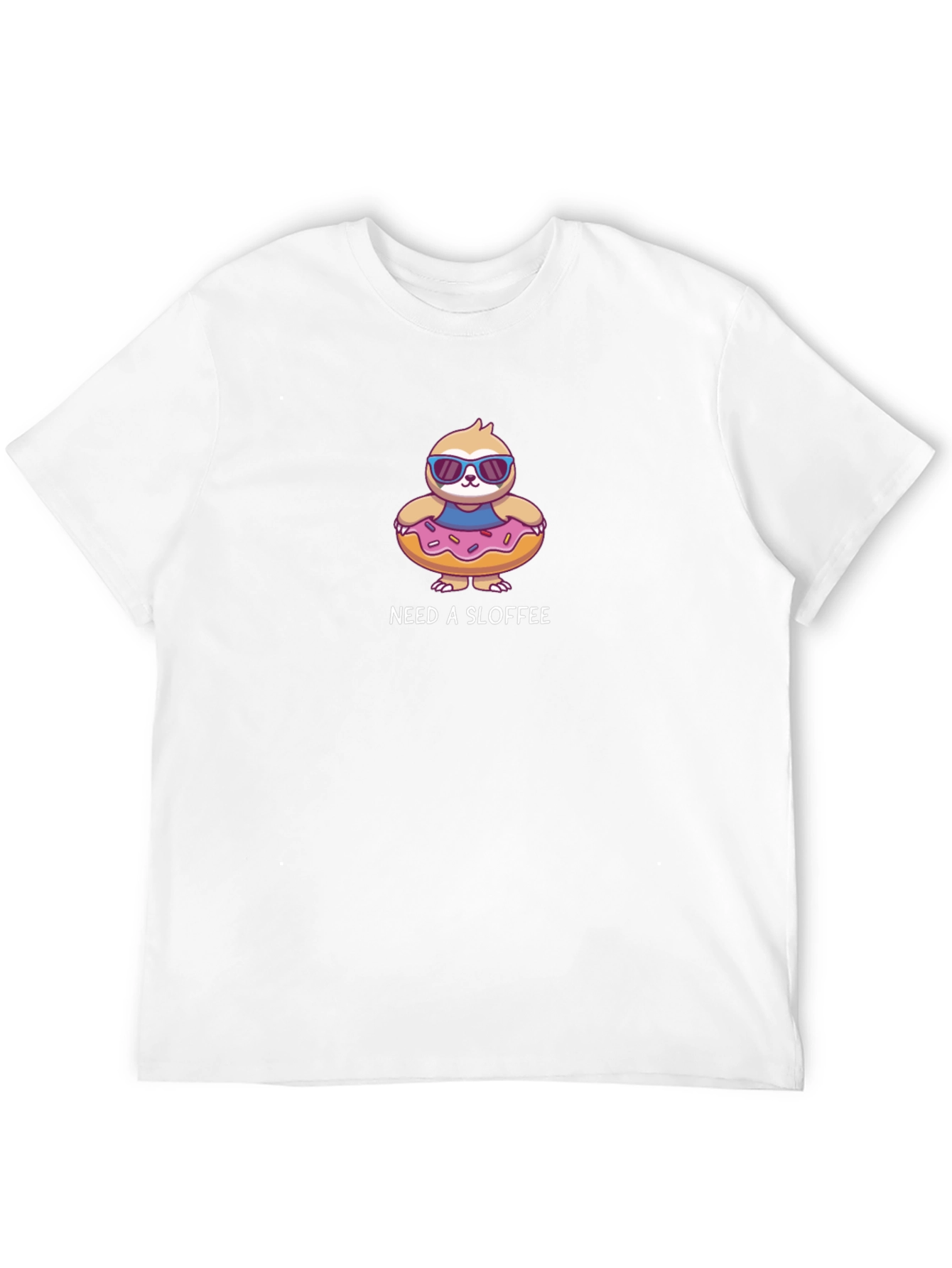 Black Need a Sloffee Sloth Donut T-Shirt view 12