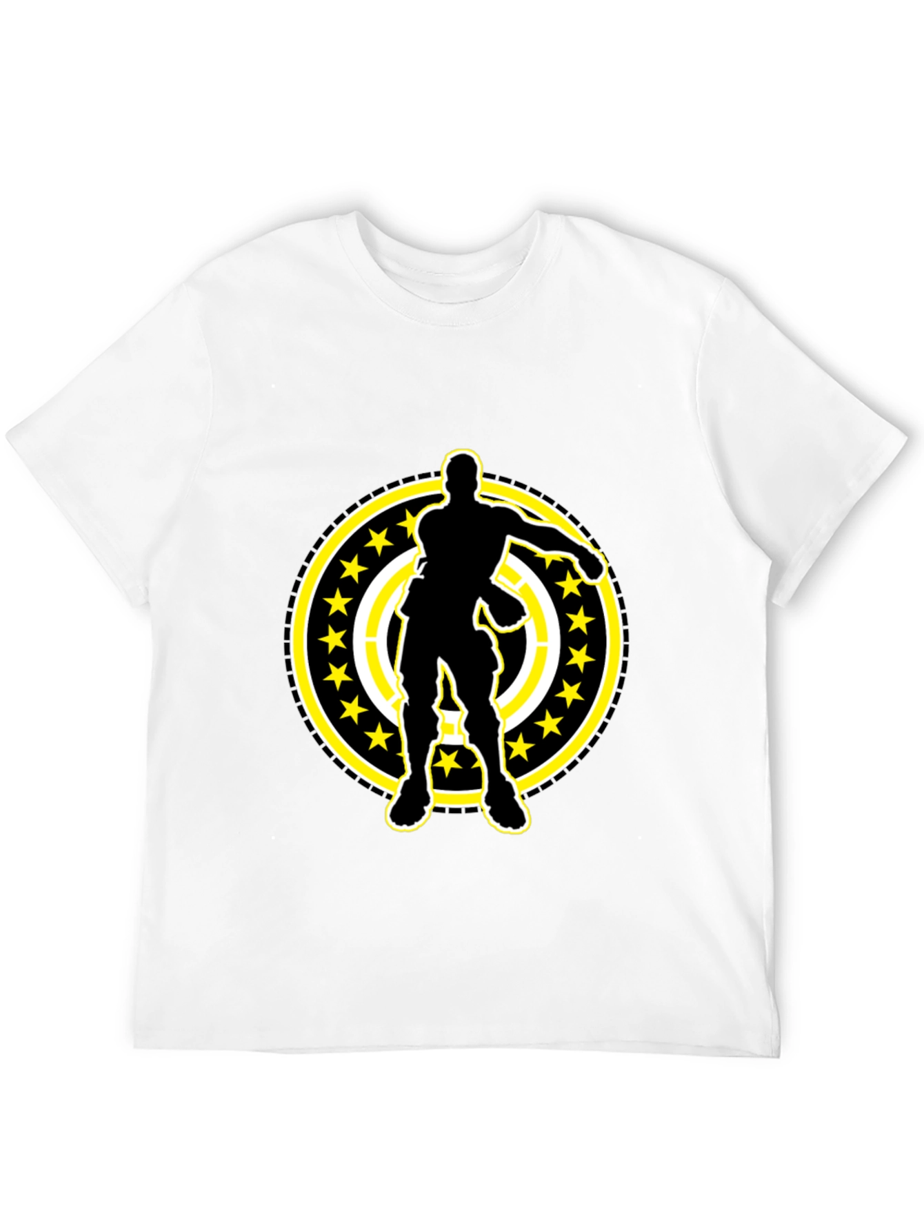 Black Black Graphic Tee: Silhouette Star Design view 12