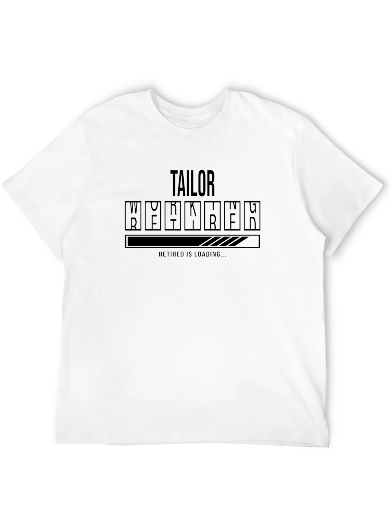 Black Tailor Retirement Loading T-Shirt view 12