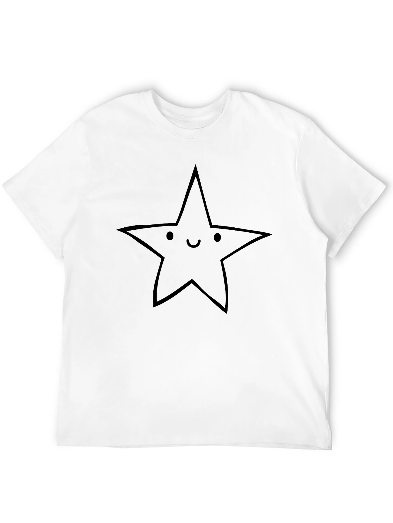 Black Smiling Star Graphic Black T-Shirt view 12