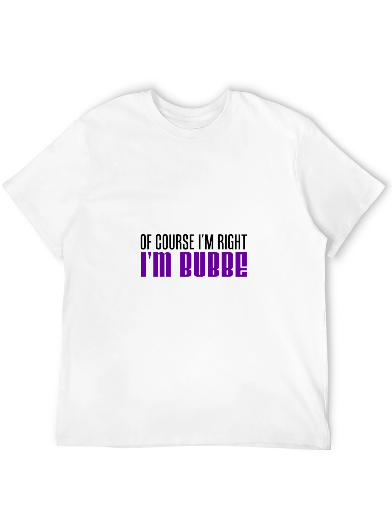 Black Of Course I'm Right I'm Bubbe! T-Shirt view 12