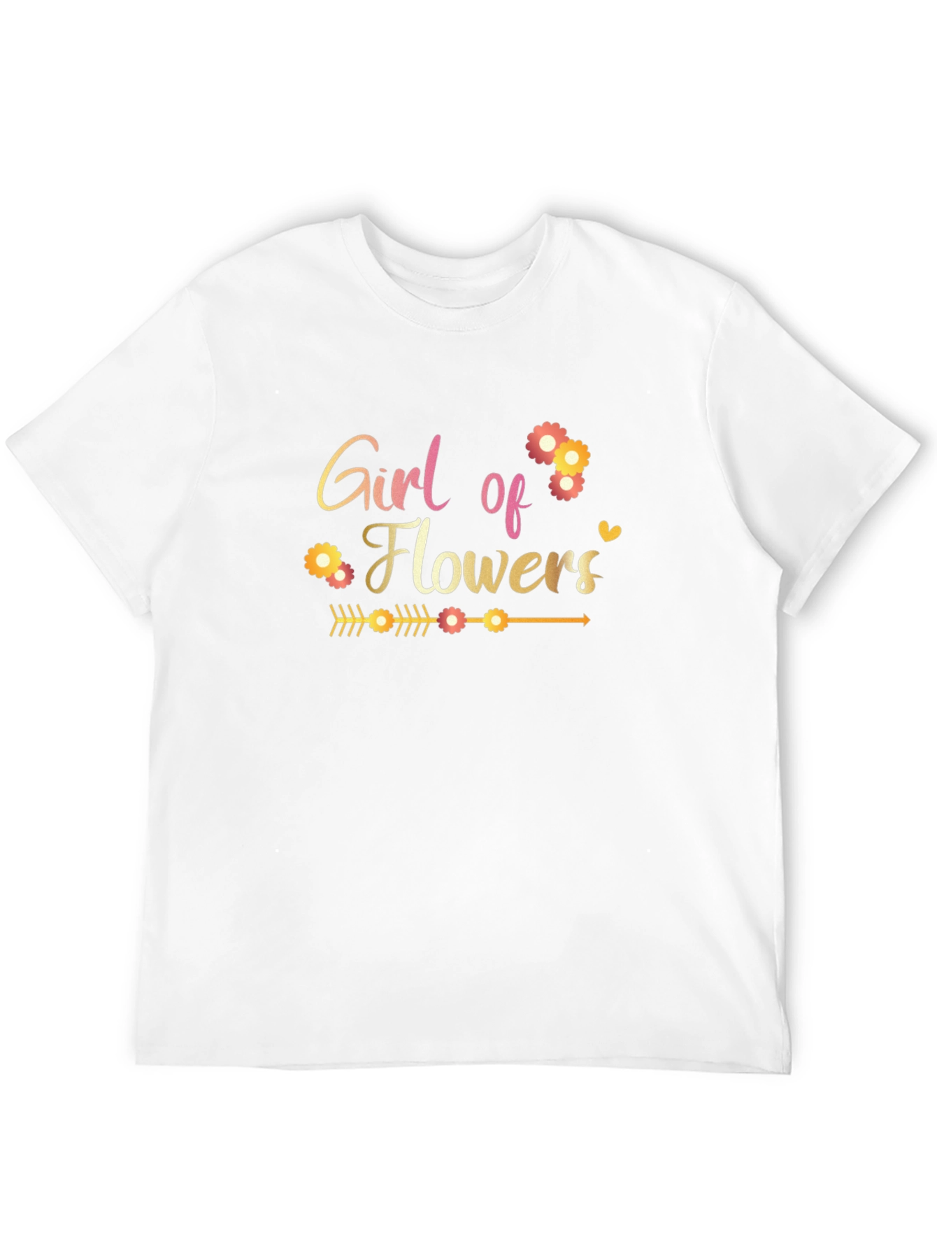 Black Girl of Flowers Graphic Tee - Black Cotton T-Shirt view 12