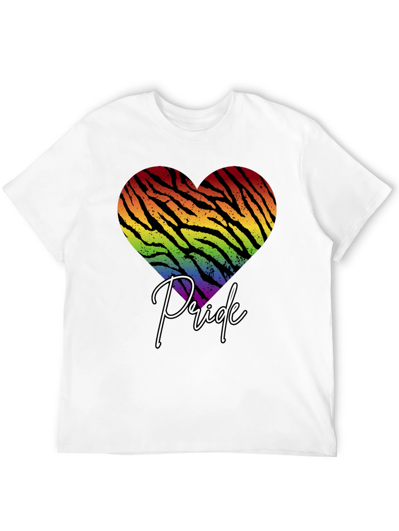 Black Pride Zebra Heart Graphic T-Shirt view 12