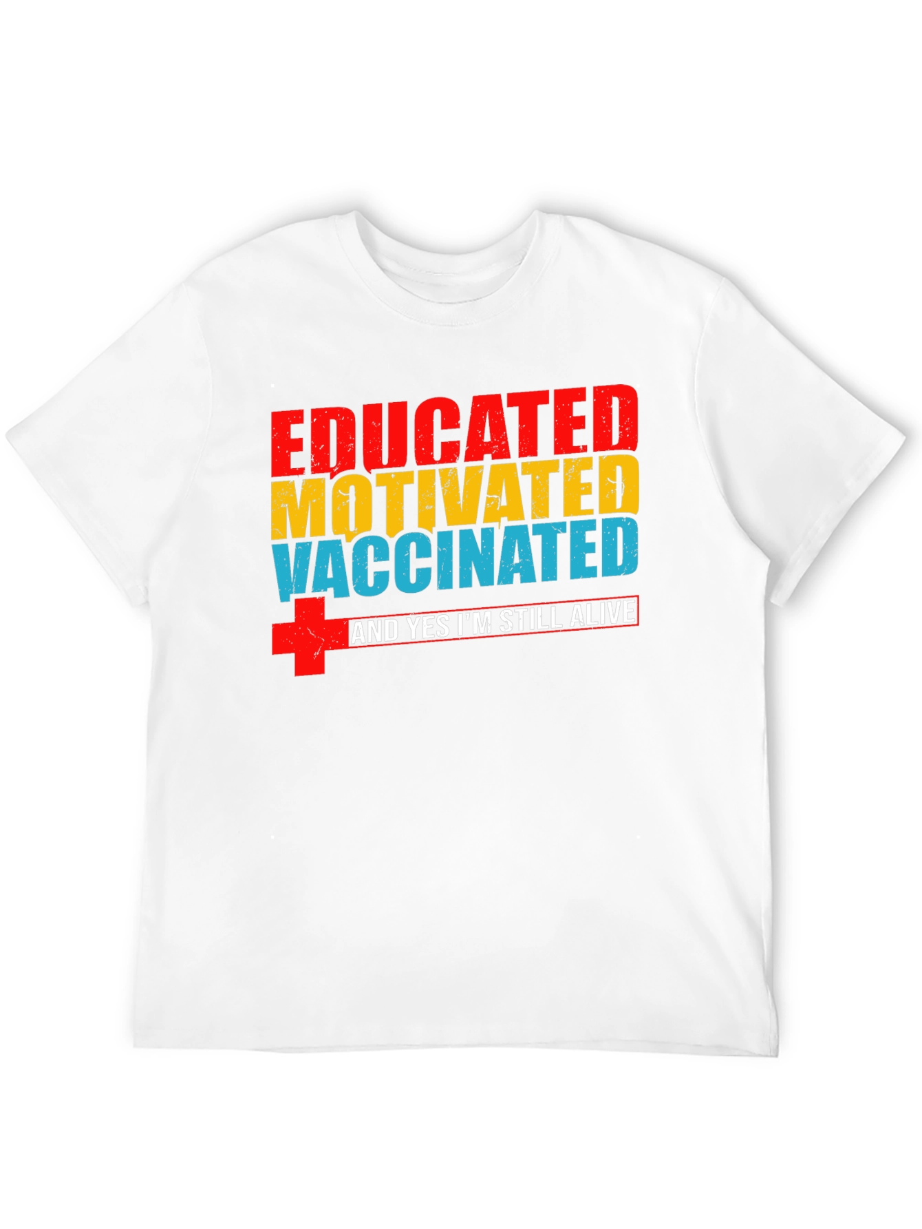 Black Educated Motivated Vaccinated T-Shirt view 12