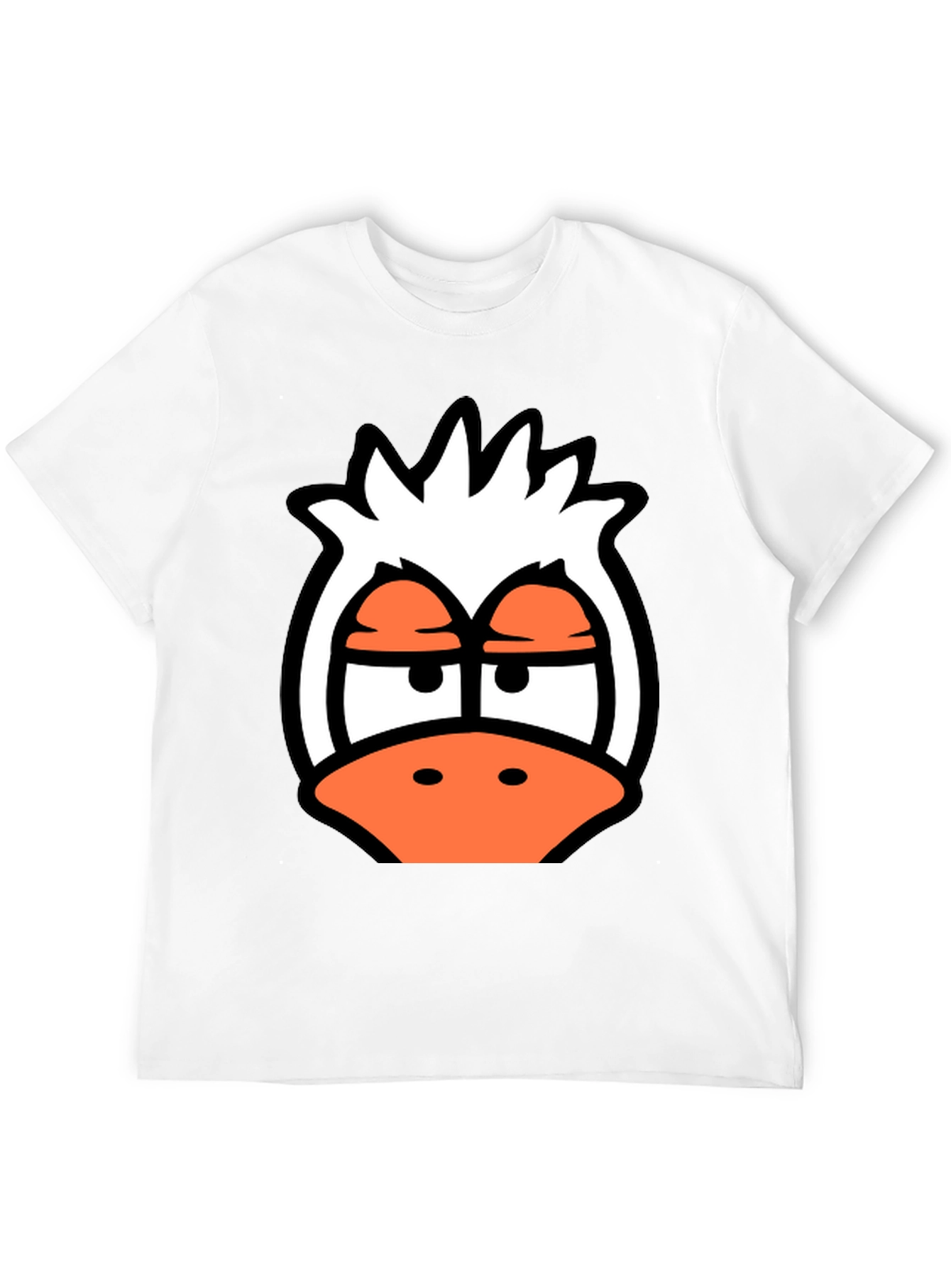 Black Cartoon Duck Graphic Tee - Funky Black T-Shirt view 12