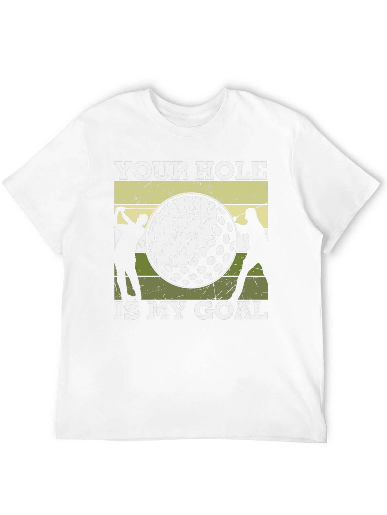 Black Golf Humor Tee: Your Hole Is My Goal Graphic T-Shirt view 12
