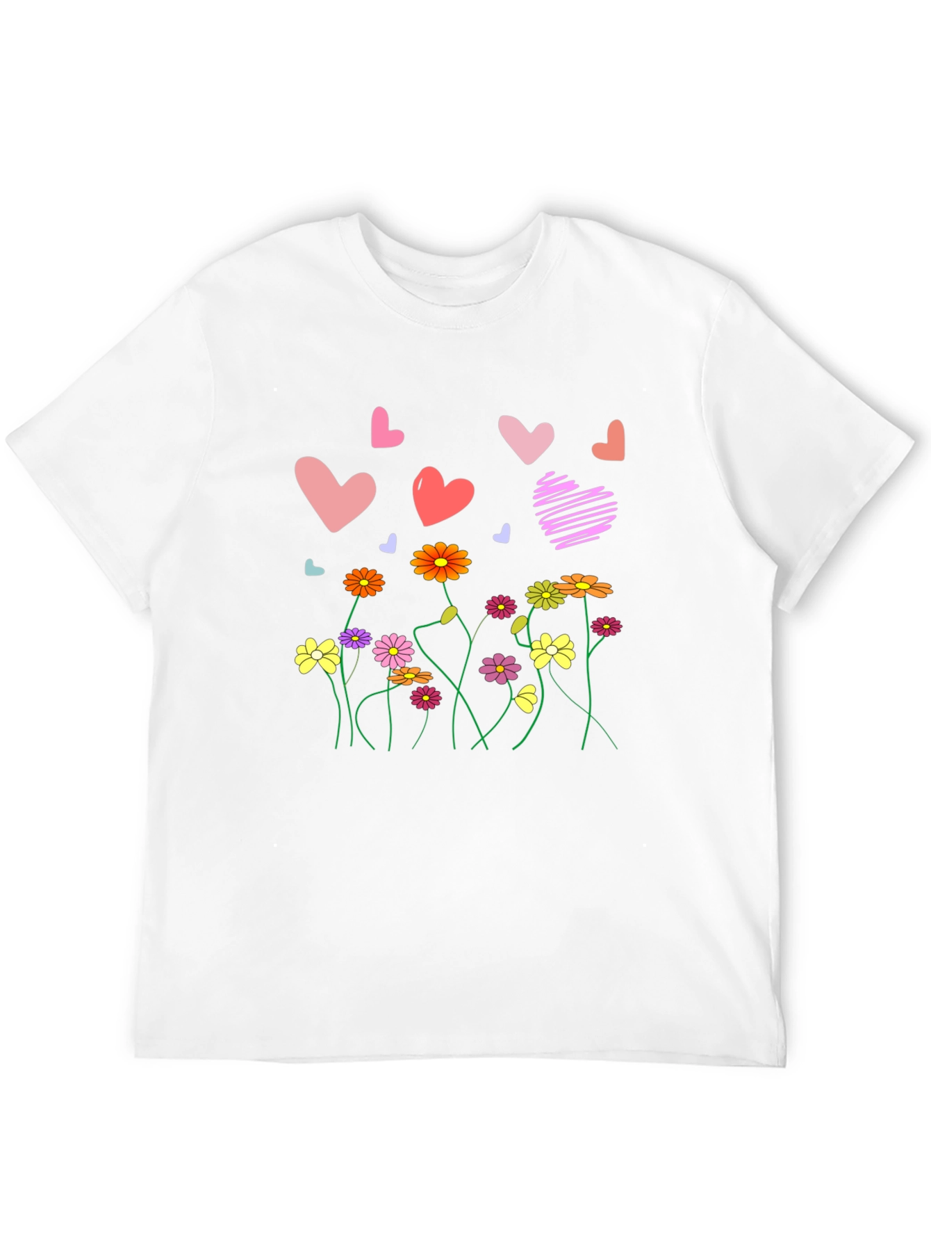 Black Floral Heart T-Shirt - Express Your Love in Style! view 12