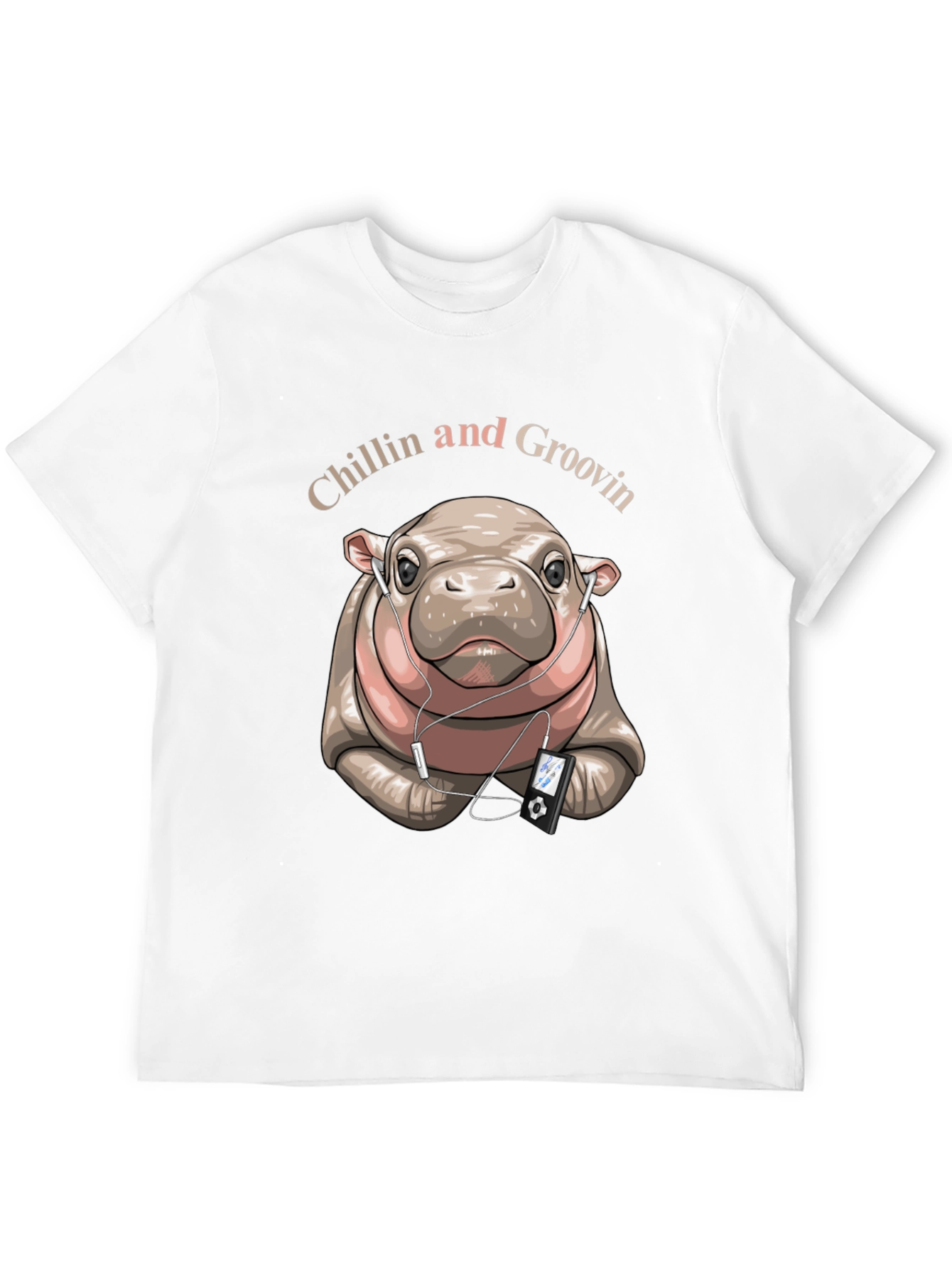 Black Chillin' Hippo Graphic Tee view 12